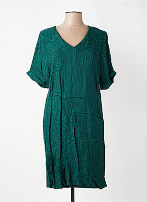 Rochie midi mâneci scurte mâneci scurte verde I.CODE (By IKKS) femeie