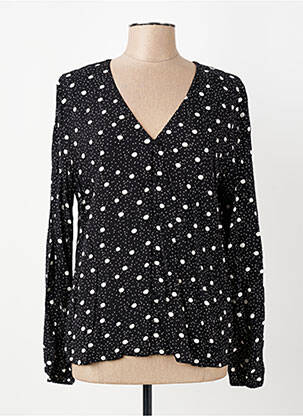 Bluză țesătură poplin mâneci lungi negru I.CODE (By IKKS) femeie