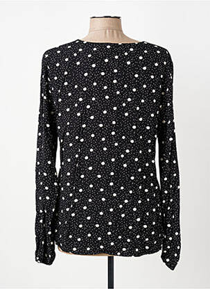 Bluză țesătură poplin mâneci lungi negru I.CODE (By IKKS) femeie