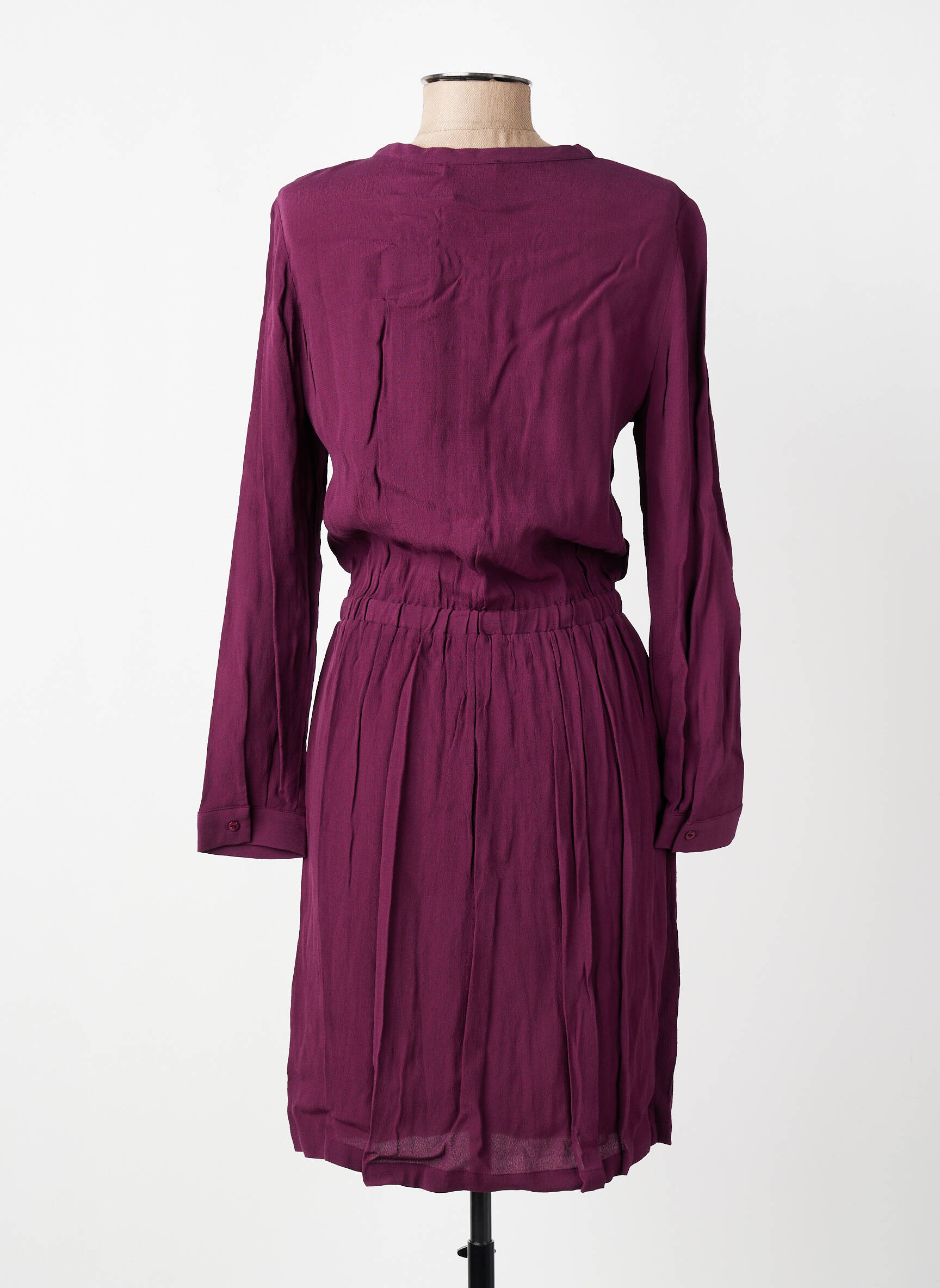 Rochie midi țesătură crep mâneci lungi violet HARRIS WILSON femeie
