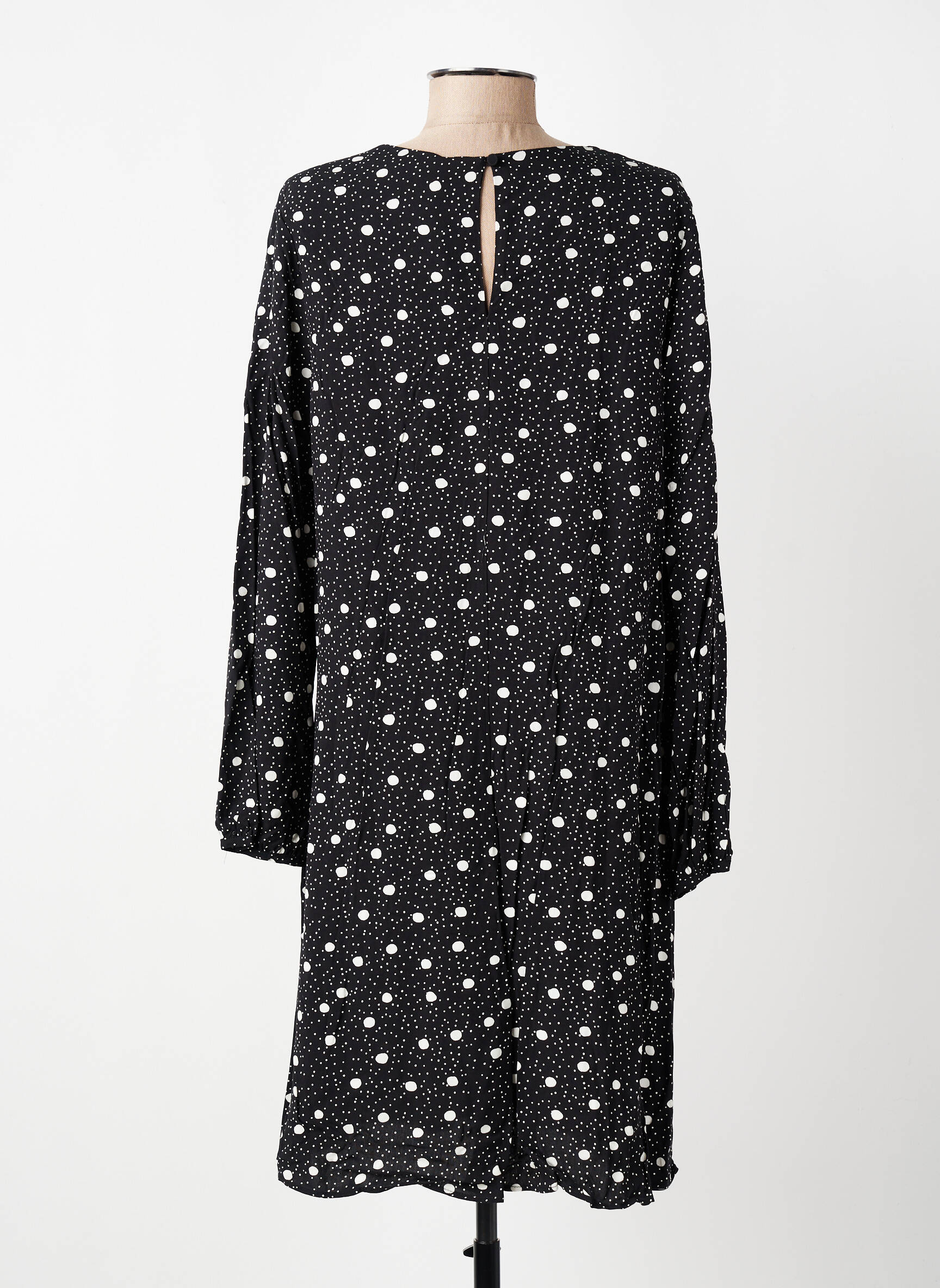 Rochie midi mâneci lungi mâneci lungi negru I.CODE (By IKKS) femeie