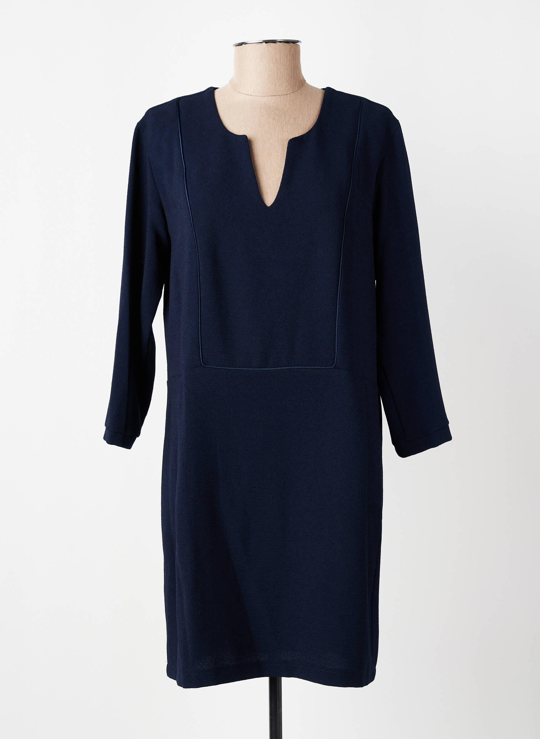 Rochie scurtă mâneci 3/4 mâneci 3/4 albastru PAKO LITTO femeie