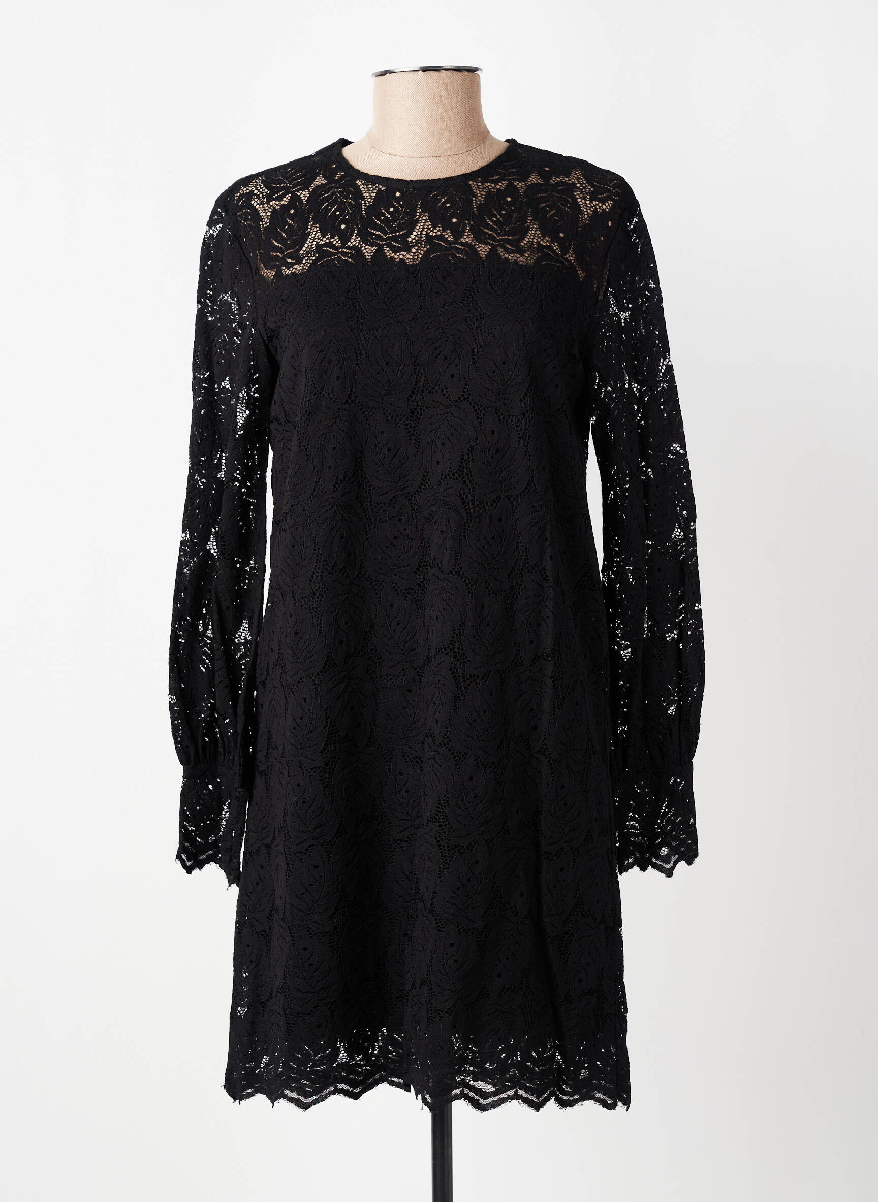 Rochie scurtă mâneci lungi mâneci lungi negru ANDY & LUCY femeie