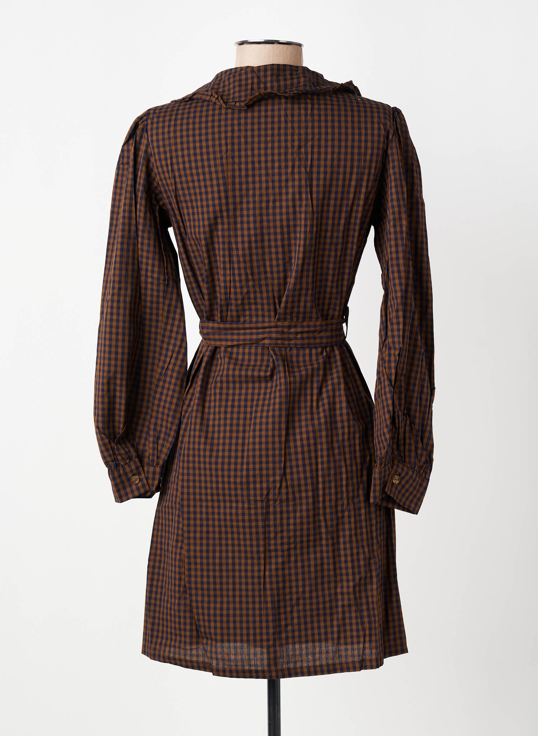 Rochie scurtă mâneci lungi mâneci lungi maro GRACE & MILA femeie