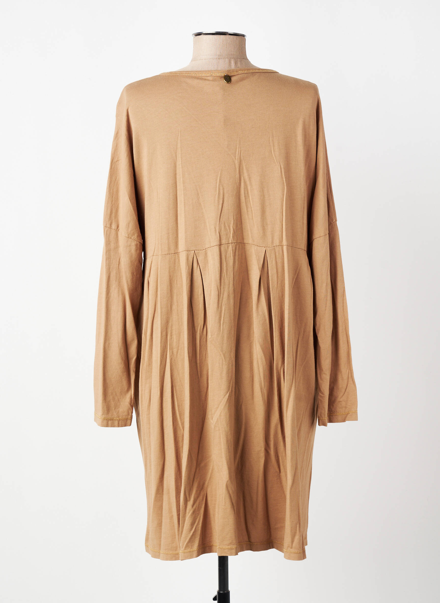 Rochie midi mâneci lungi mâneci lungi maro PAKO LITTO femeie