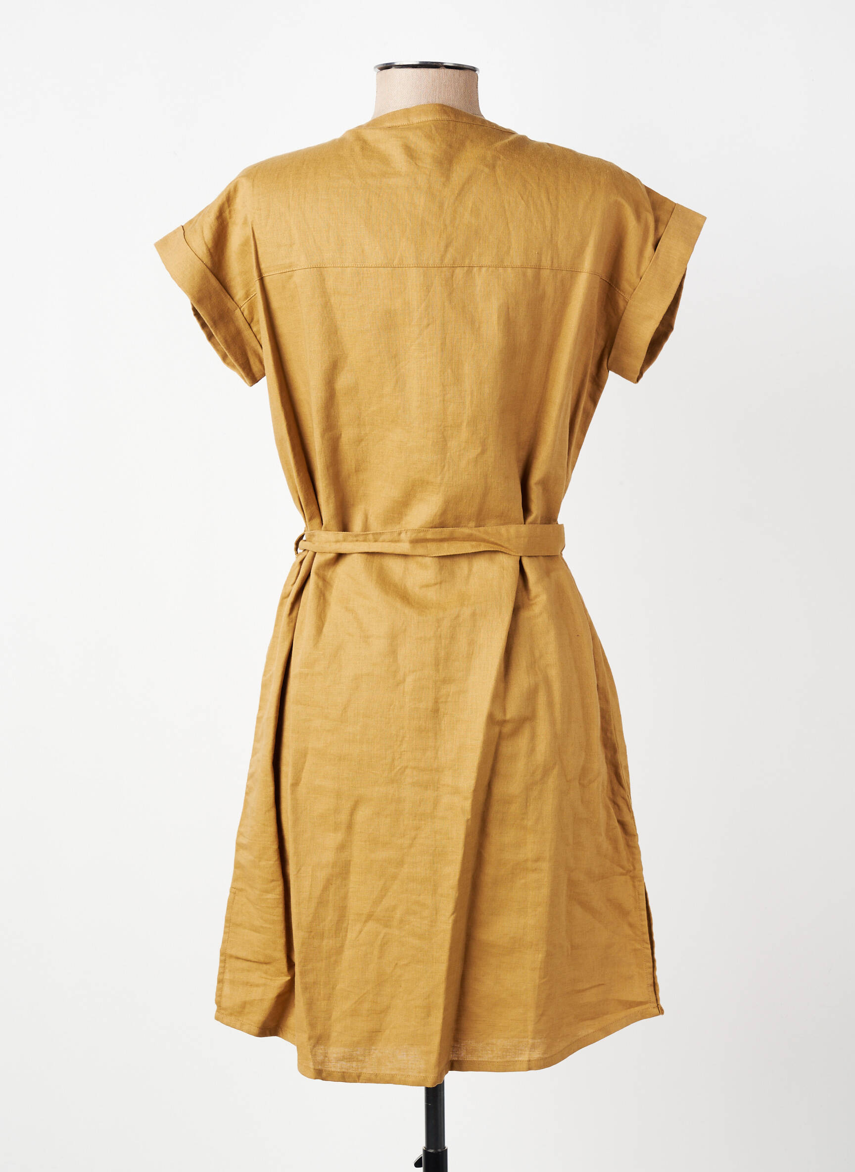 Rochie scurtă mâneci scurte mâneci scurte maro MARIE-SIXTINE femeie