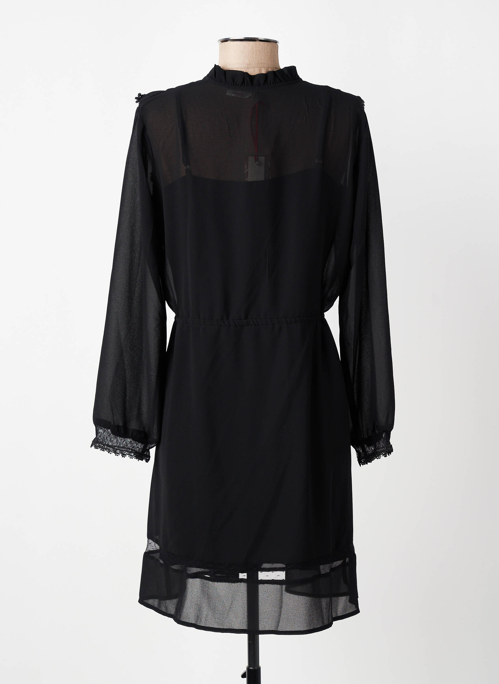 Rochie midi mâneci lungi mâneci lungi negru I.CODE (By IKKS) femeie