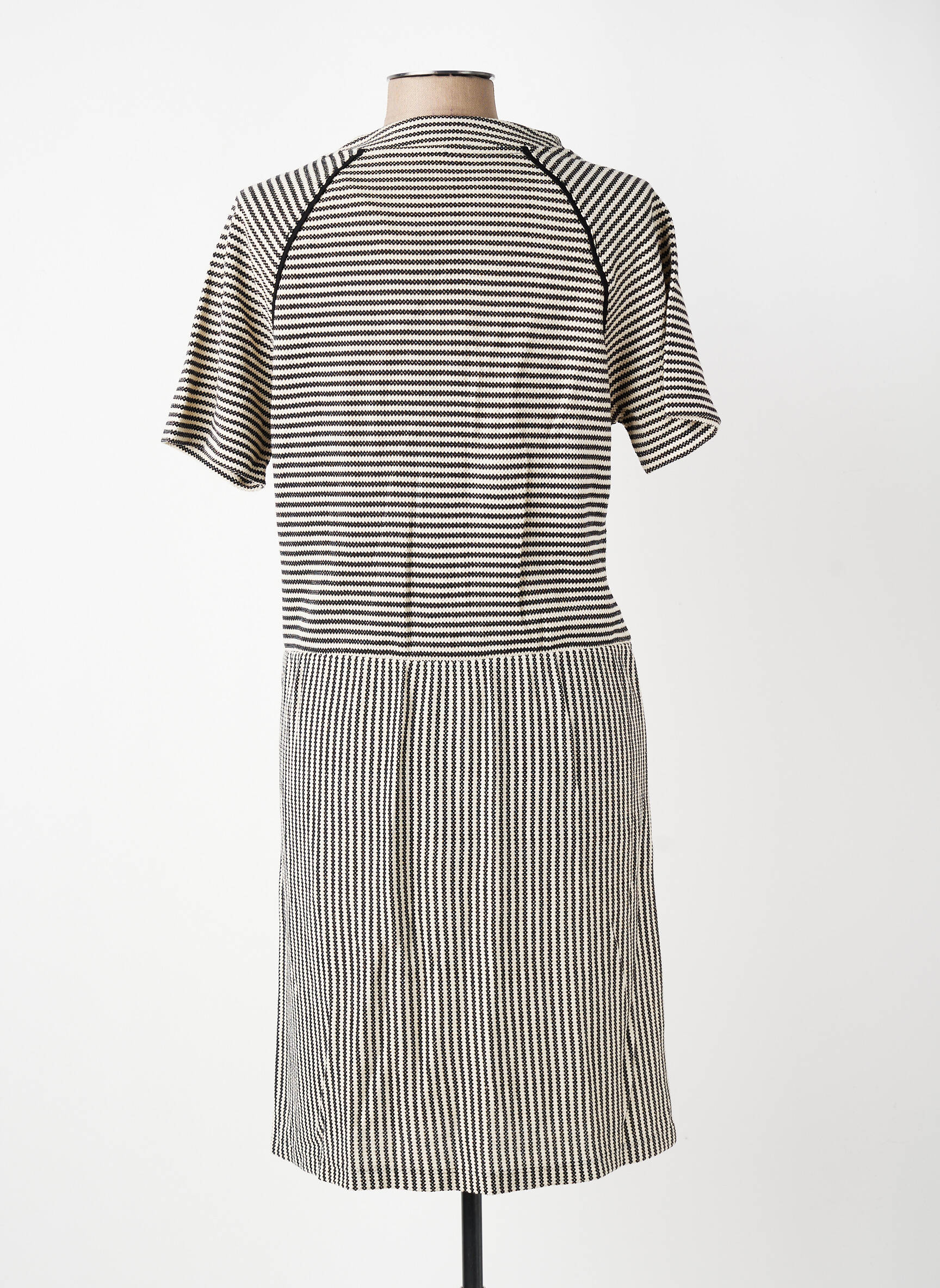 Rochie midi mâneci scurte mâneci scurte bej I.CODE (By IKKS) femeie