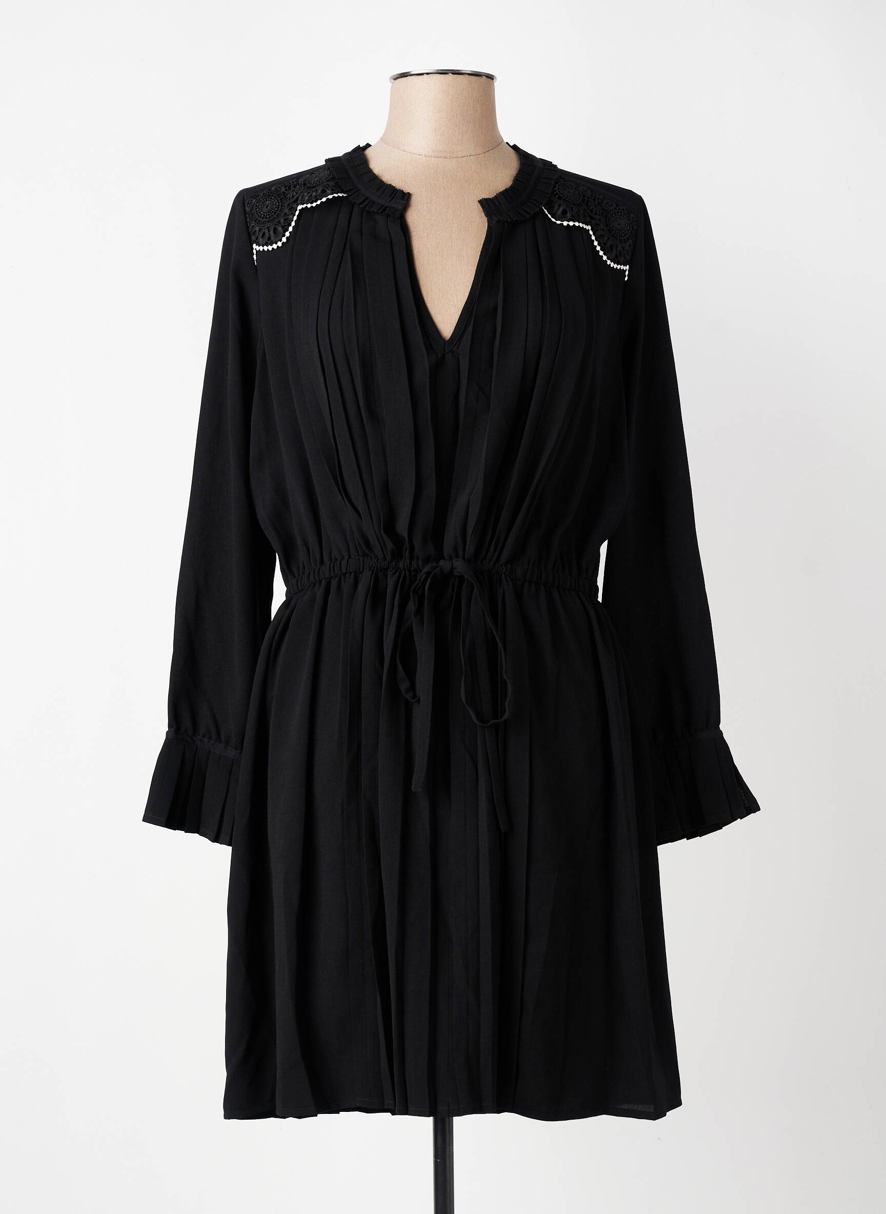 Rochie scurtă mâneci lungi mâneci lungi negru I.CODE (By IKKS) femeie