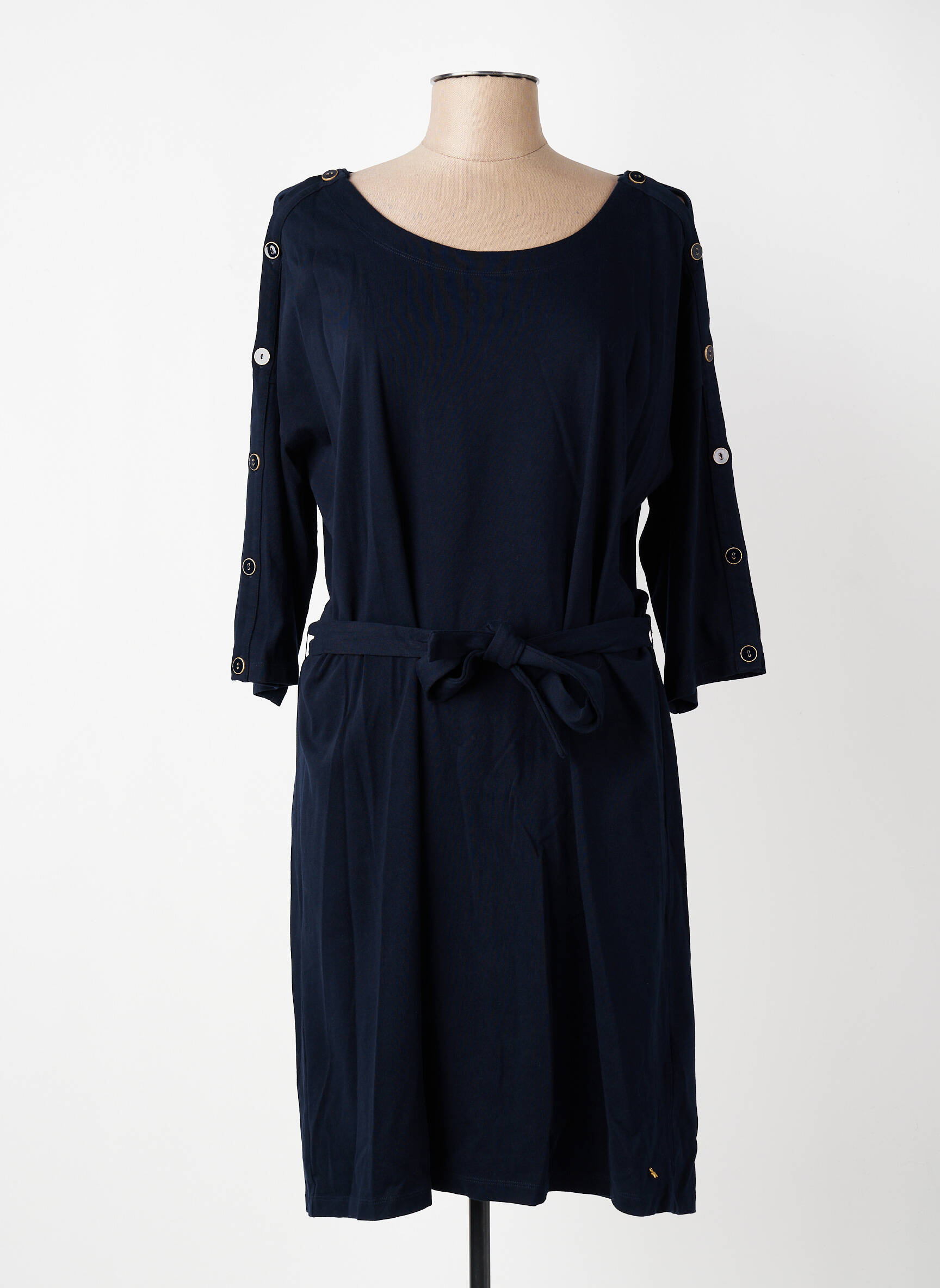 Rochie midi mâneci 3/4 mâneci 3/4 albastru DES PETITS HAUTS femeie