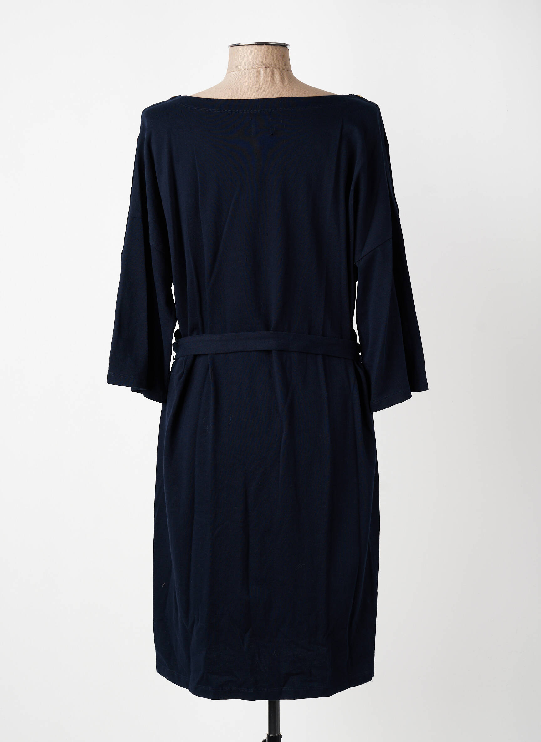 Rochie midi mâneci 3/4 mâneci 3/4 albastru DES PETITS HAUTS femeie