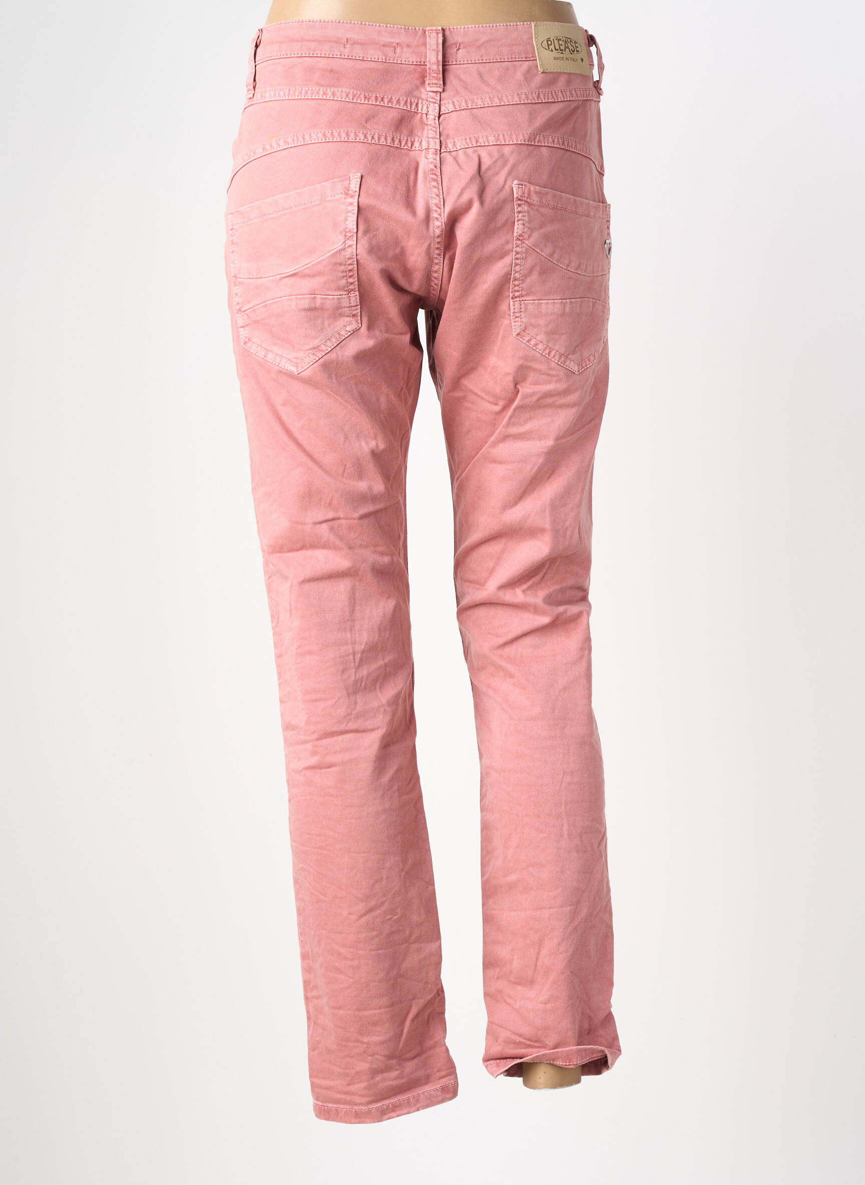 Blugi cu croială slim elasticitate mărime normală roz PLEASE femeie