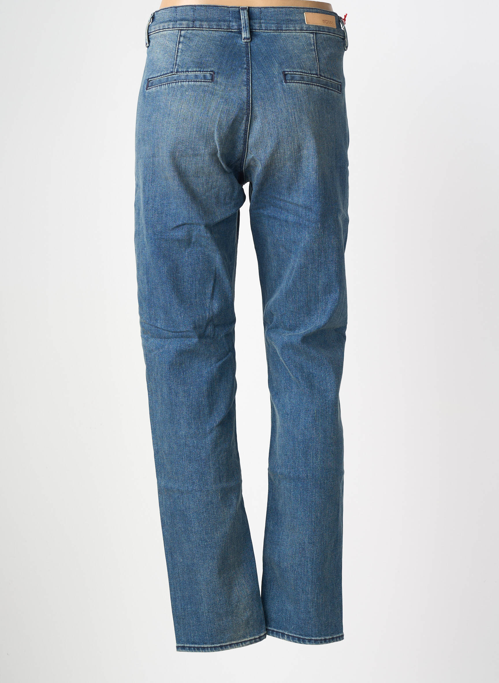Pantalon chino elasticitate mărime normală albastru HAPPY femeie