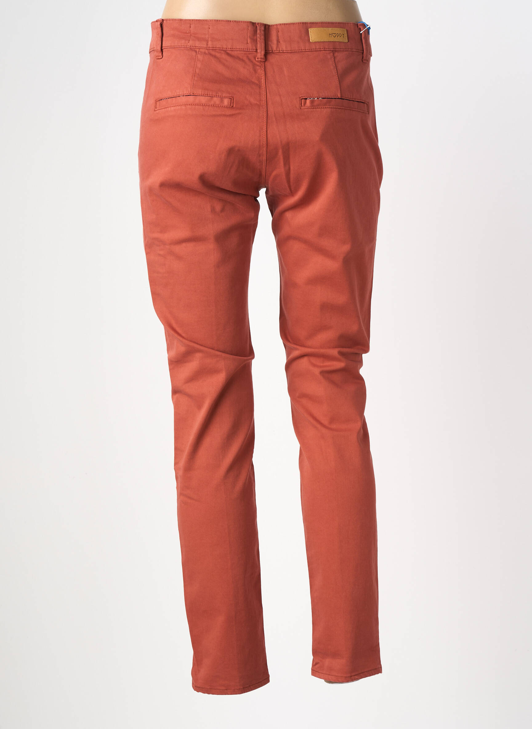 Pantalon chino elasticitate mărime normală portocalie HAPPY femeie