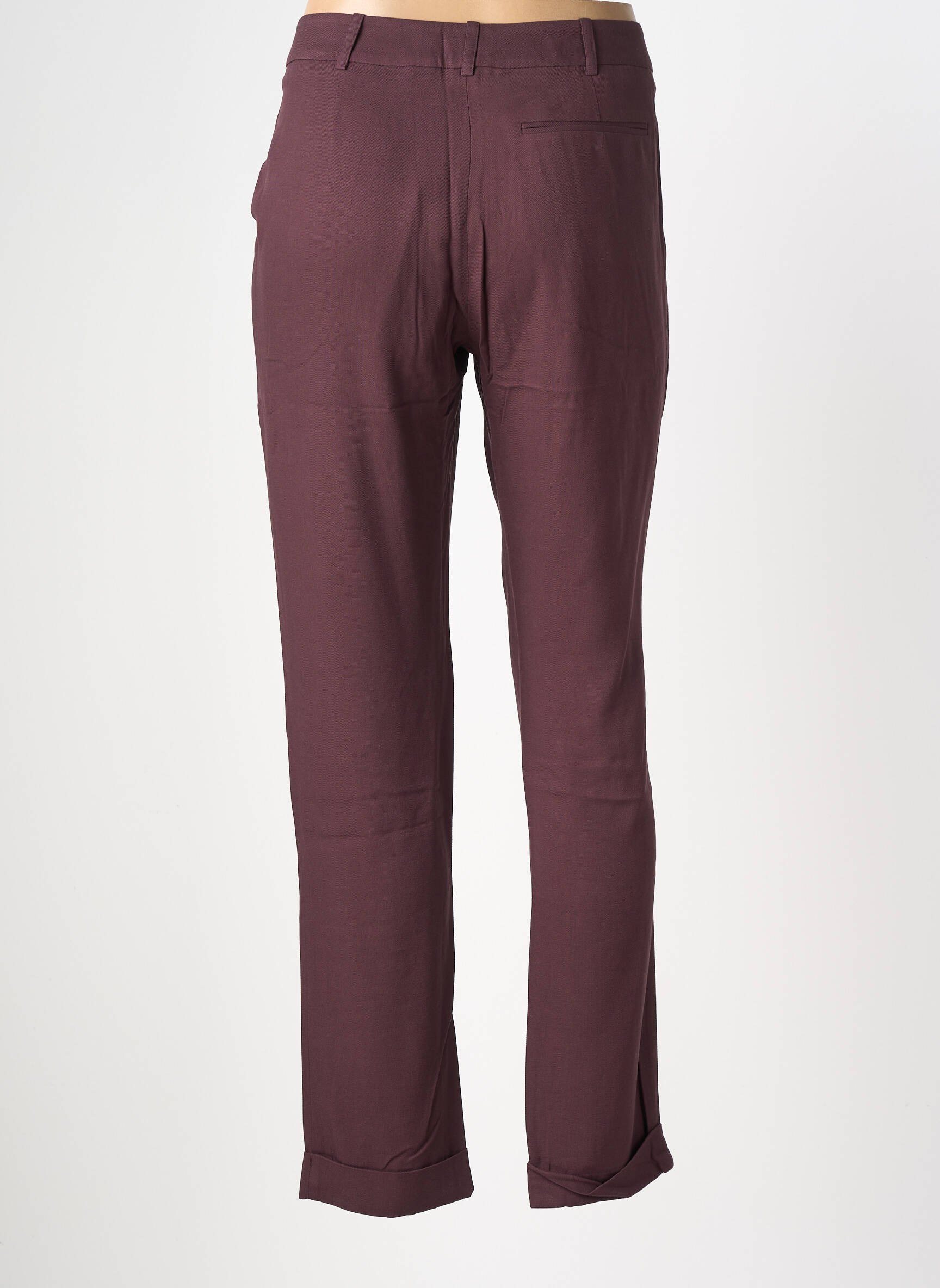 Pantalon chino închidere cu fermoar sub clapetă cu nasturi mărime normală violet TINSELS femeie