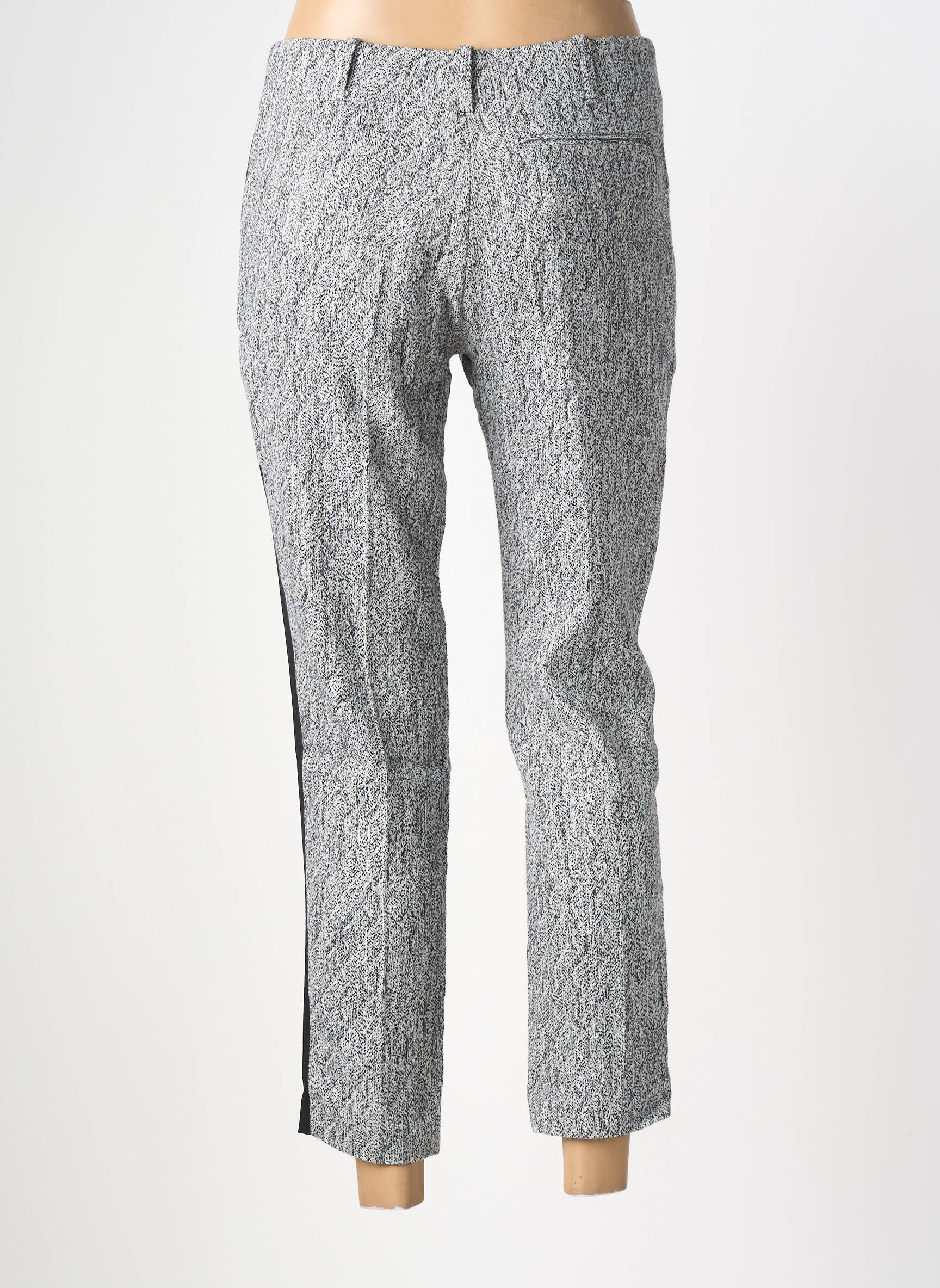 Pantalon 7/8 talie înaltă talie înaltă gri TINSELS femeie