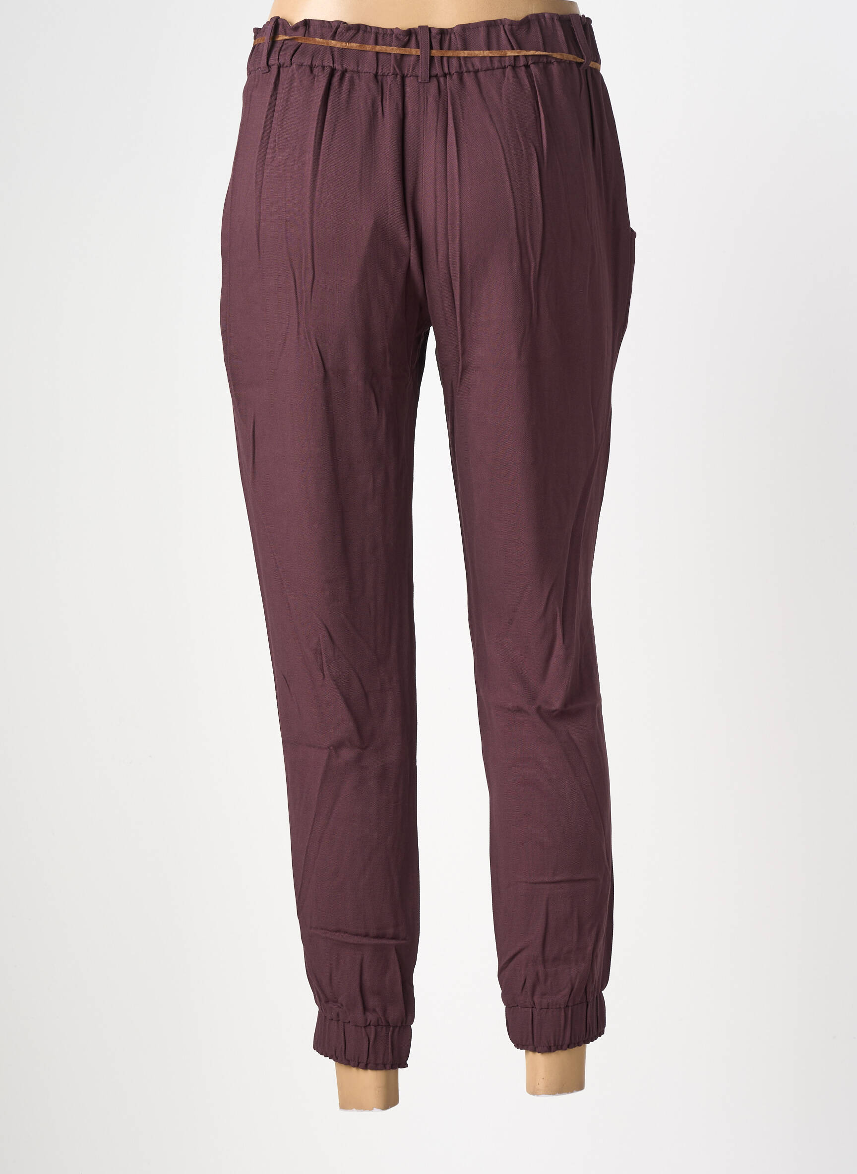 Pantalon 7/8 talie elastică mărime normală violet TINSELS femeie