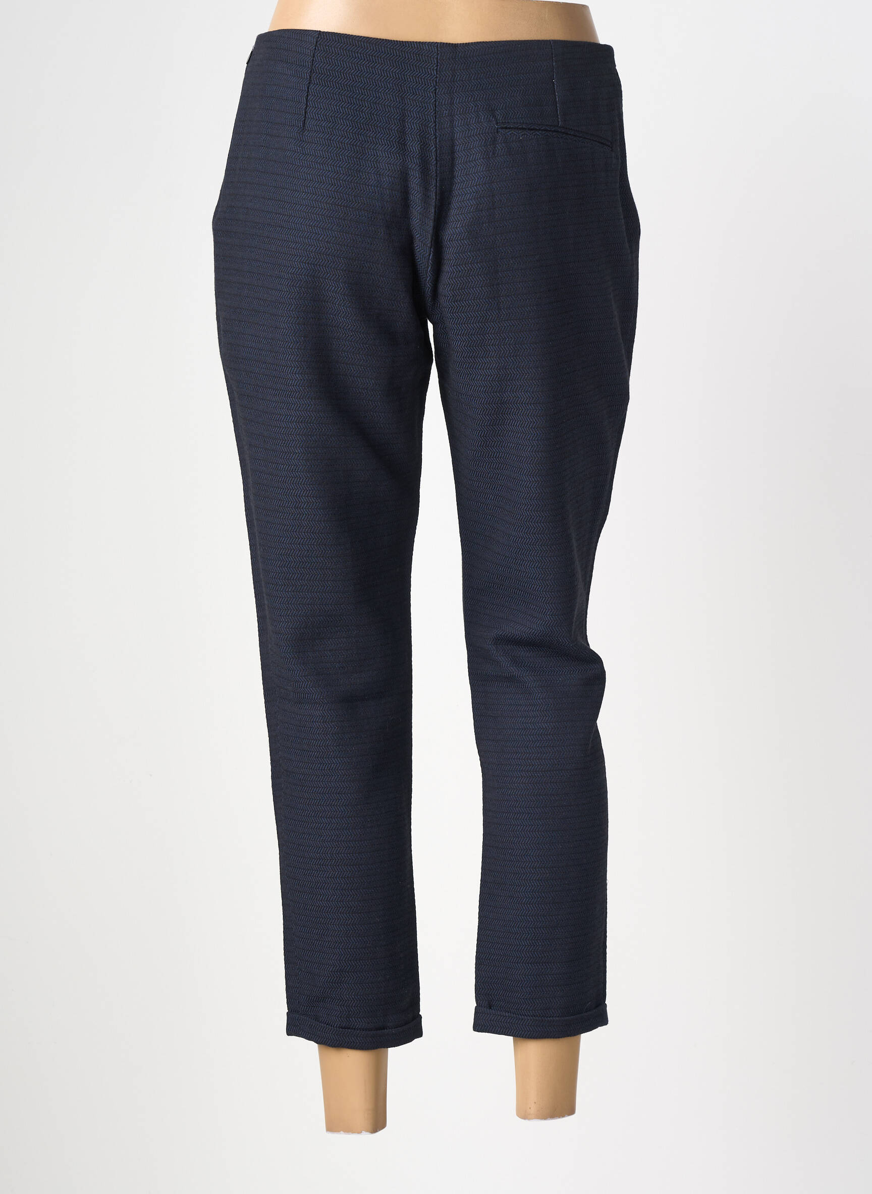 Pantalon 7/8 talie cu cleme mărime normală albastru TINSELS femeie