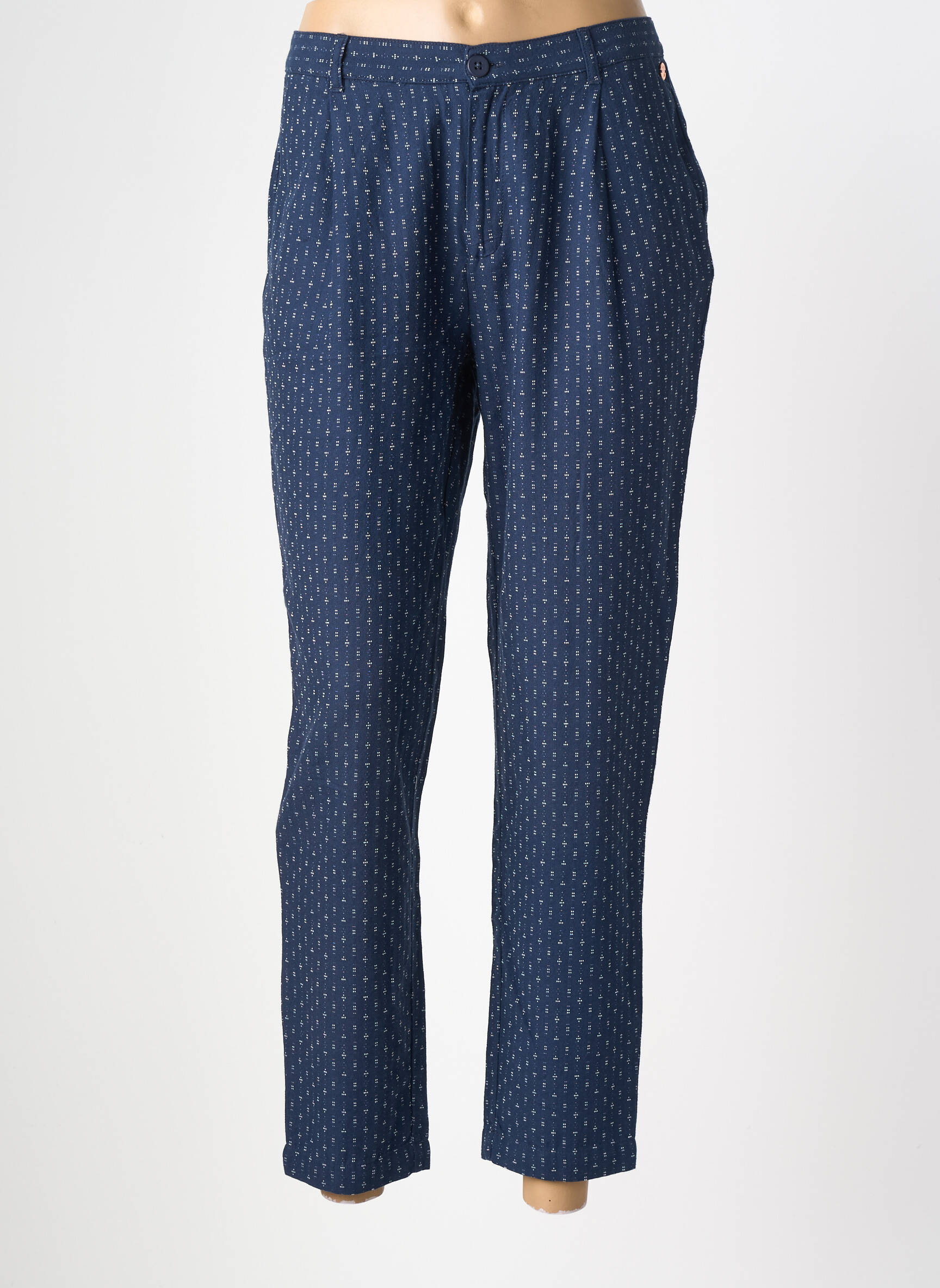 Pantalon 7/8 talie cu cleme mărime normală albastru HARRIS WILSON femeie
