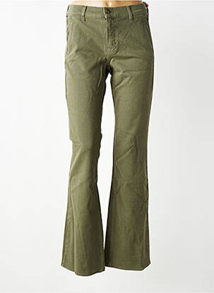Pantalon evazat elasticitate mărime normală verde HAPPY femeie