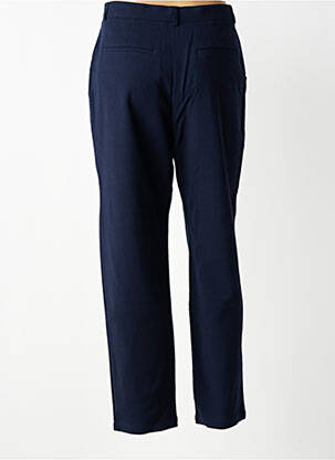 Pantalon drept talie cu cleme mărime normală albastru DES PETITS HAUTS femeie