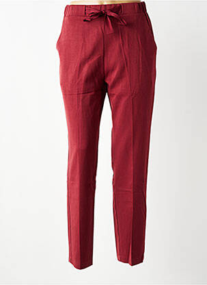 Pantalon drept talie elastică mărime normală roșu GRACE & MILA femeie