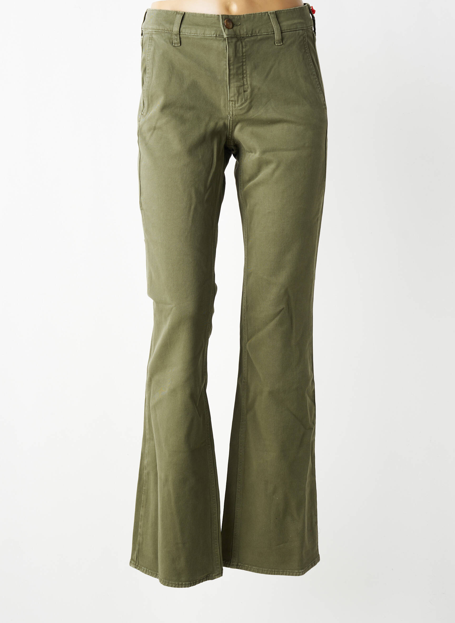 Pantalon evazat elasticitate mărime normală verde HAPPY femeie