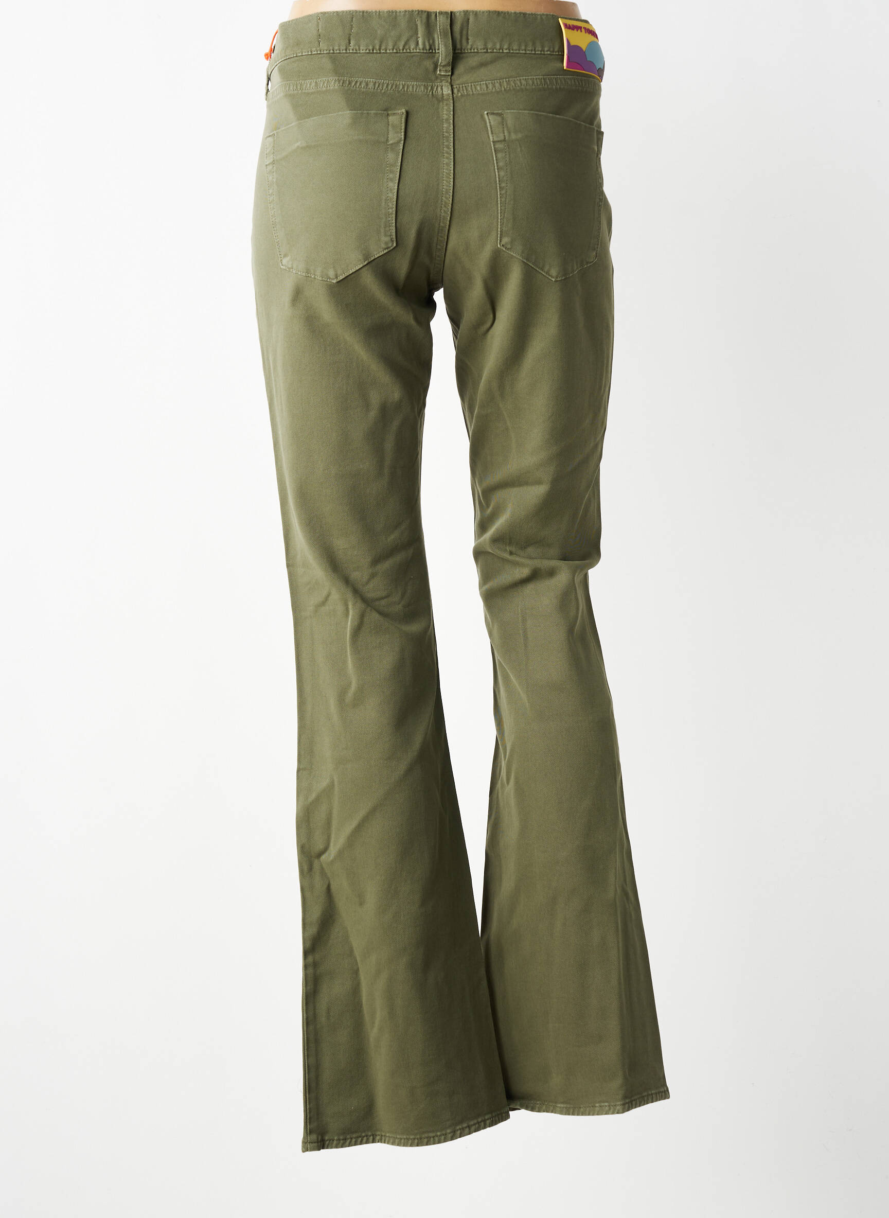 Pantalon evazat elasticitate mărime normală verde HAPPY femeie