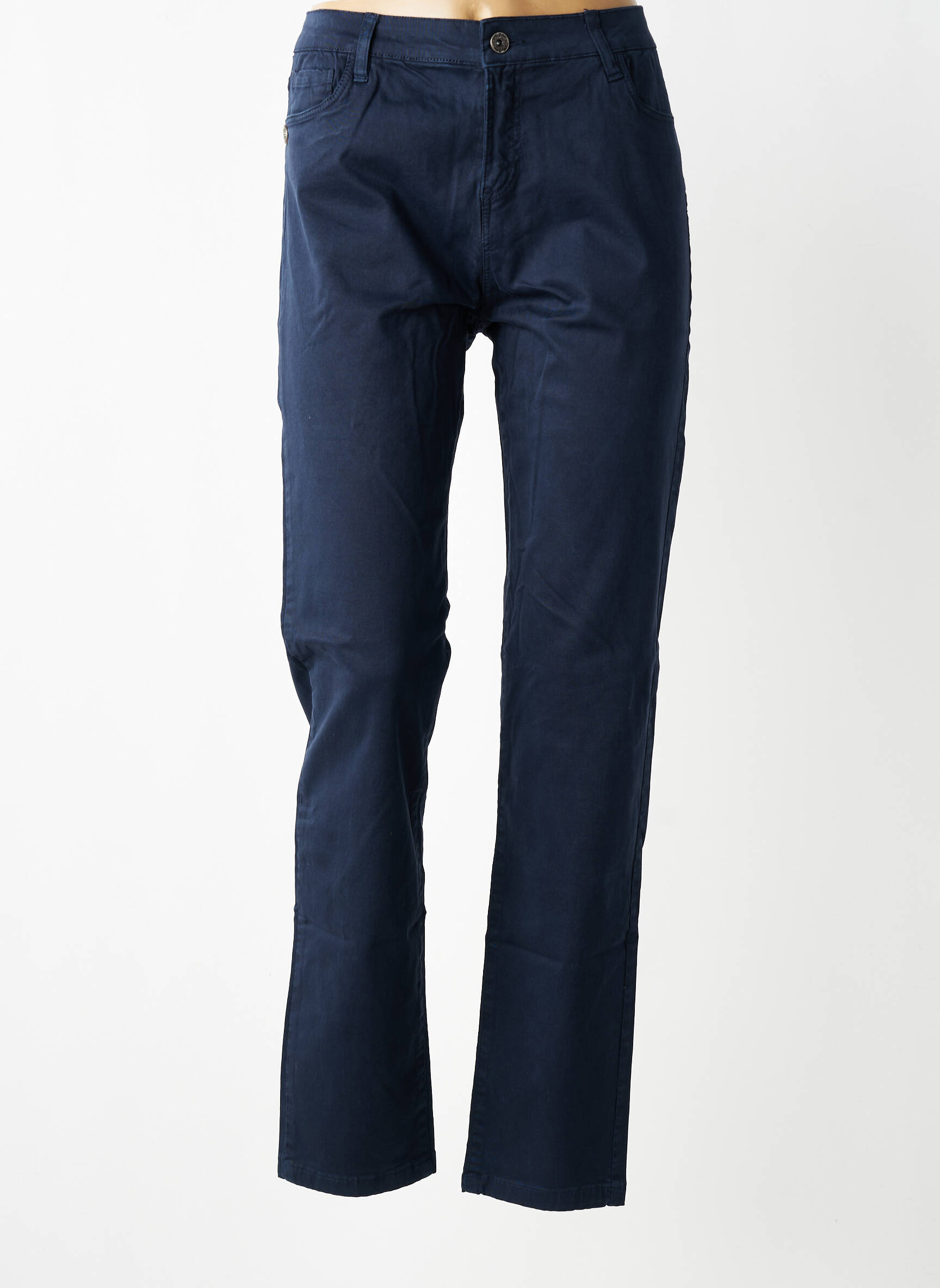 Pantalon slim elasticitate mărime normală albastru PAKO LITTO femeie