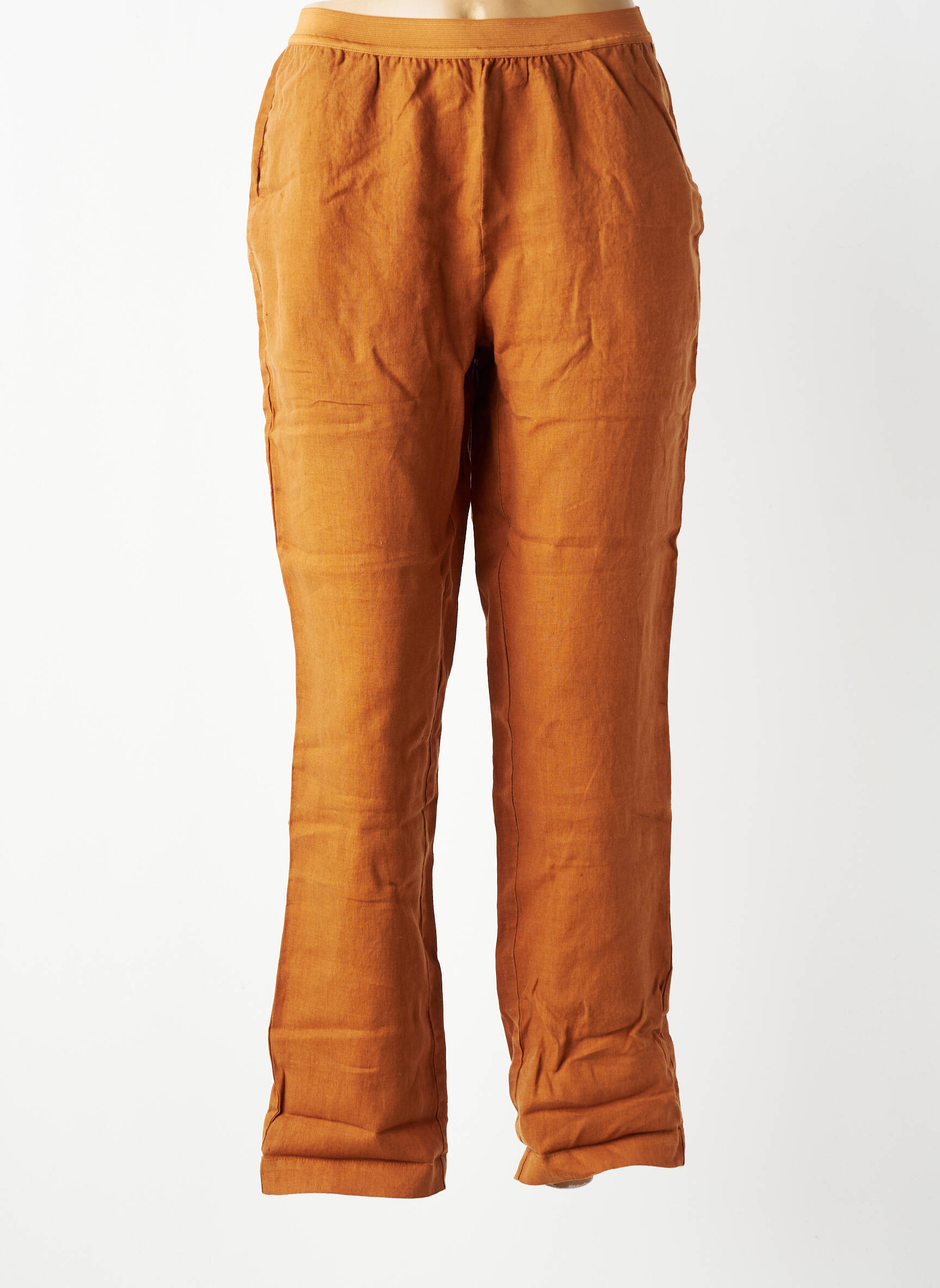 Pantalon larg țesătură poplin mărime normală maro HARRIS WILSON femeie