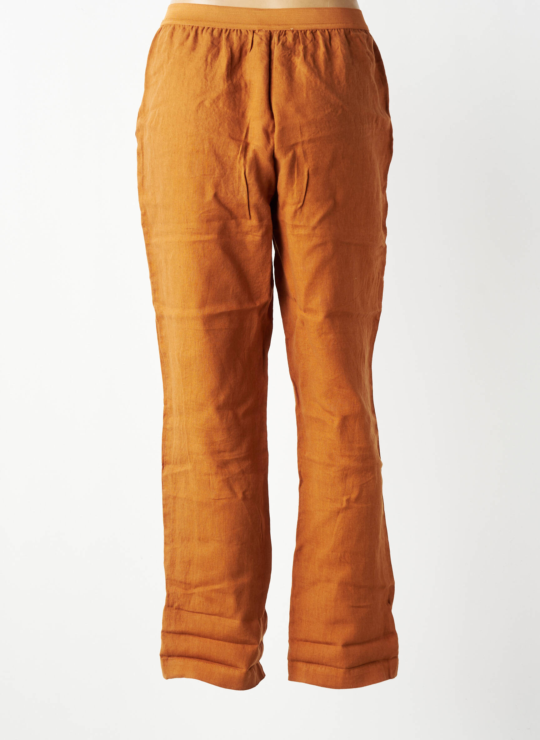 Pantalon larg țesătură poplin mărime normală maro HARRIS WILSON femeie