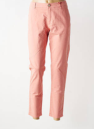 Pantalon chino elasticitate mărime normală roz I.CODE (By IKKS) femeie