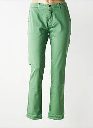 Pantalon chino elasticitate mărime normală verde HOD femeie