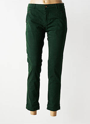Pantalon chino elasticitate mărime normală verde închis HOD femeie