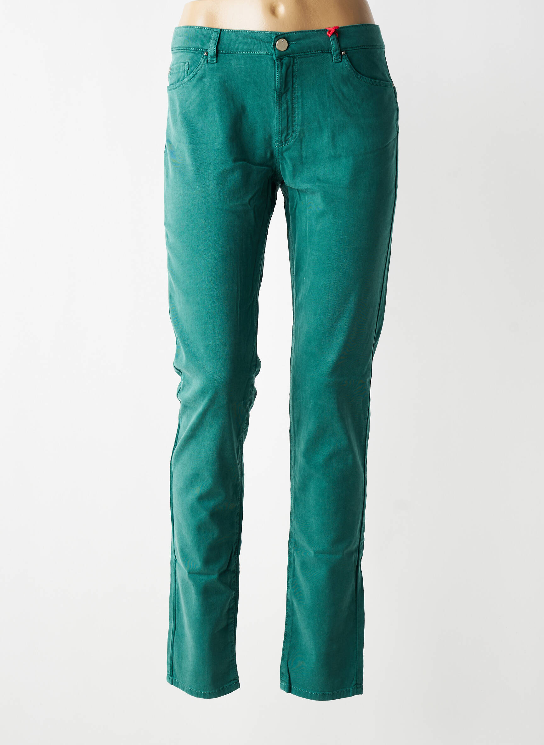 Pantalon drept elasticitate mărime normală verde I.CODE (By IKKS) femeie