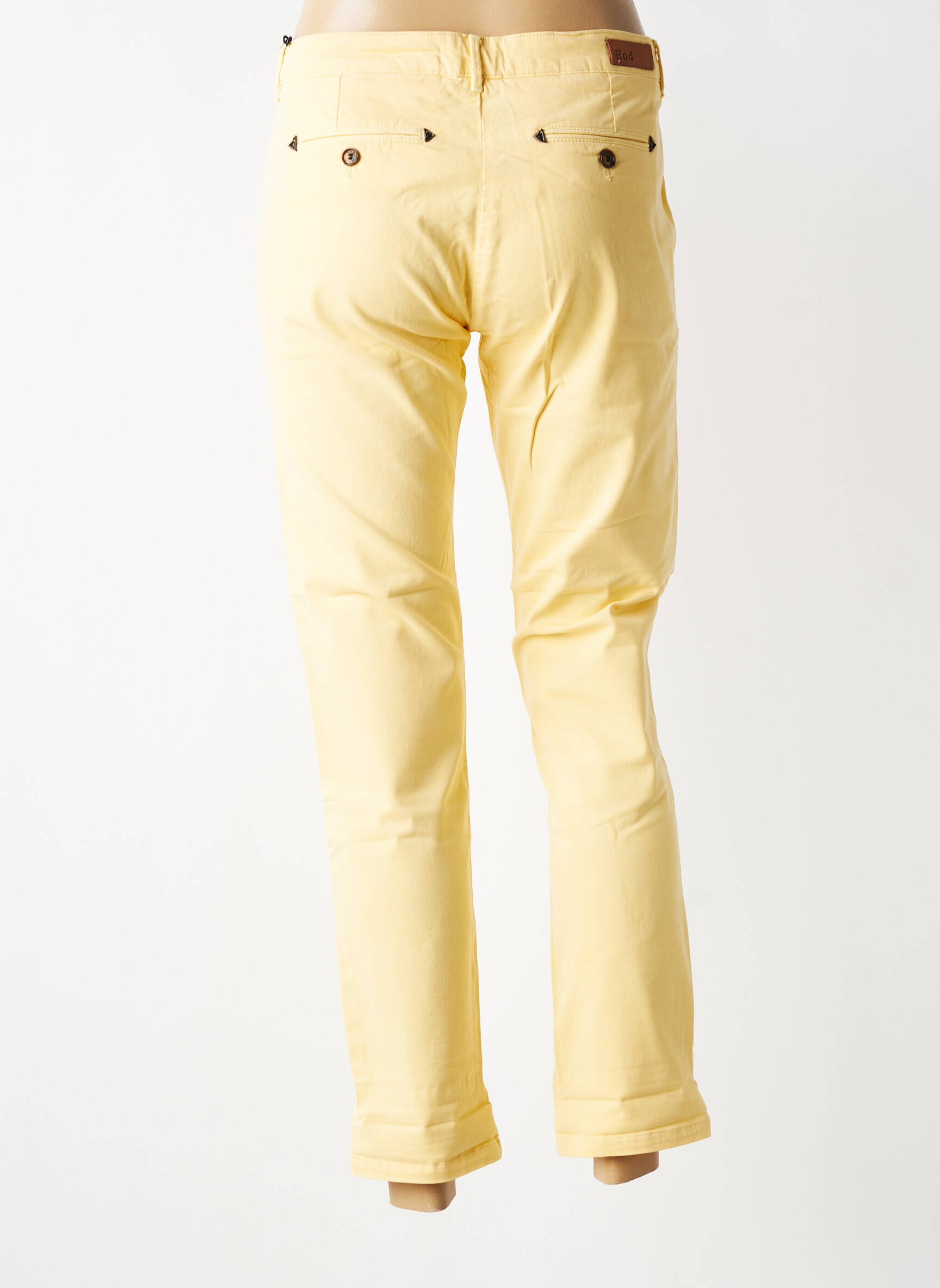 Pantalon chino elasticitate mărime normală galben HOD femeie