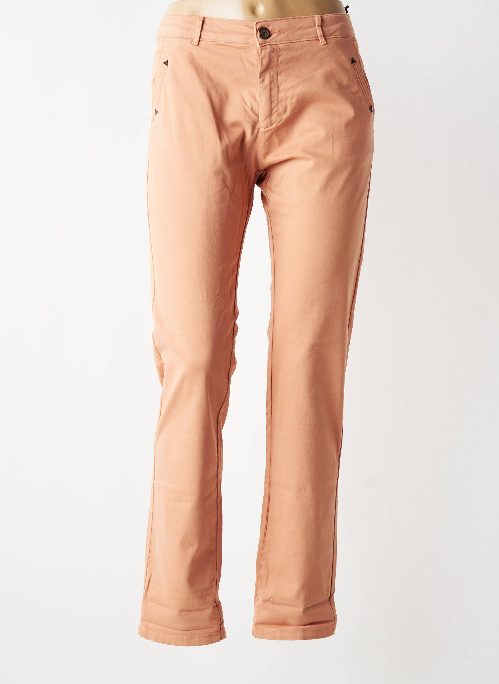 Pantalon chino elasticitate mărime normală portocaliu deschis HOD femeie