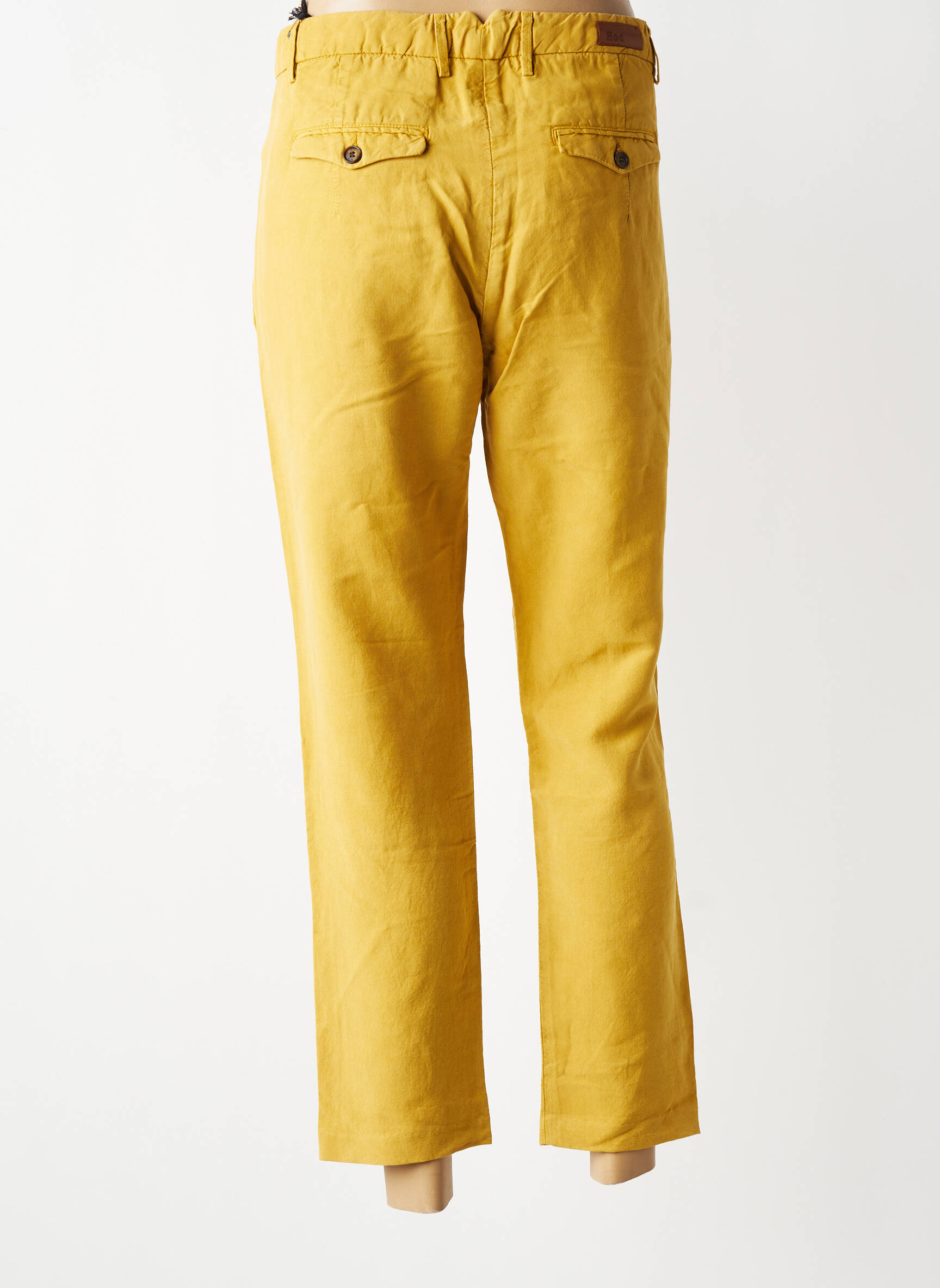 Pantalon 7/8 talie elastică mărime normală galben HOD femeie