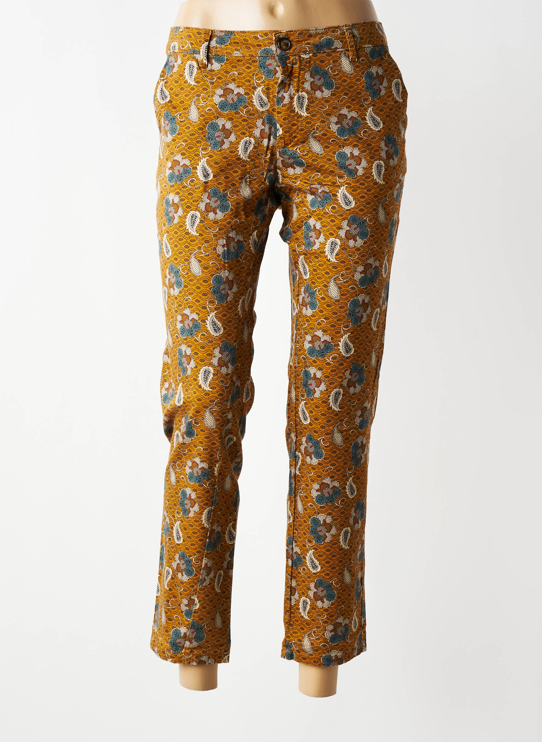 Pantalon 7/8 elasticitate mărime normală galben HOD femeie