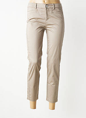Pantalon 7/8 țesătură poplin mărime normală maro STREET ONE femeie