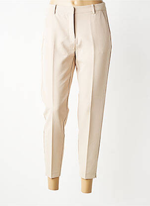 Pantalon 7/8 talie cu cleme mărime normală bej ICHI femeie