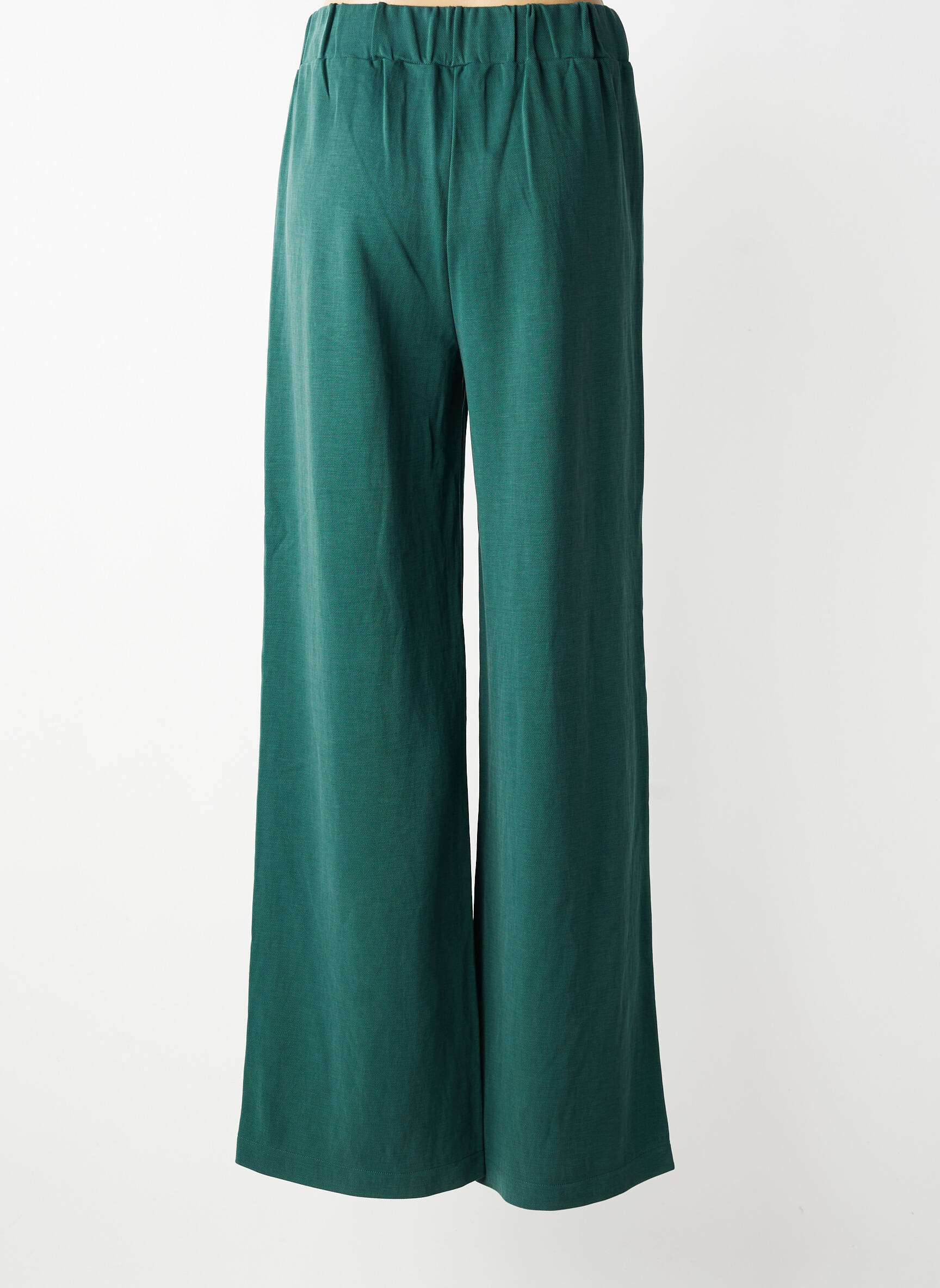 Pantalon larg țesătură poplin mărime normală verde TIFFOSI femeie