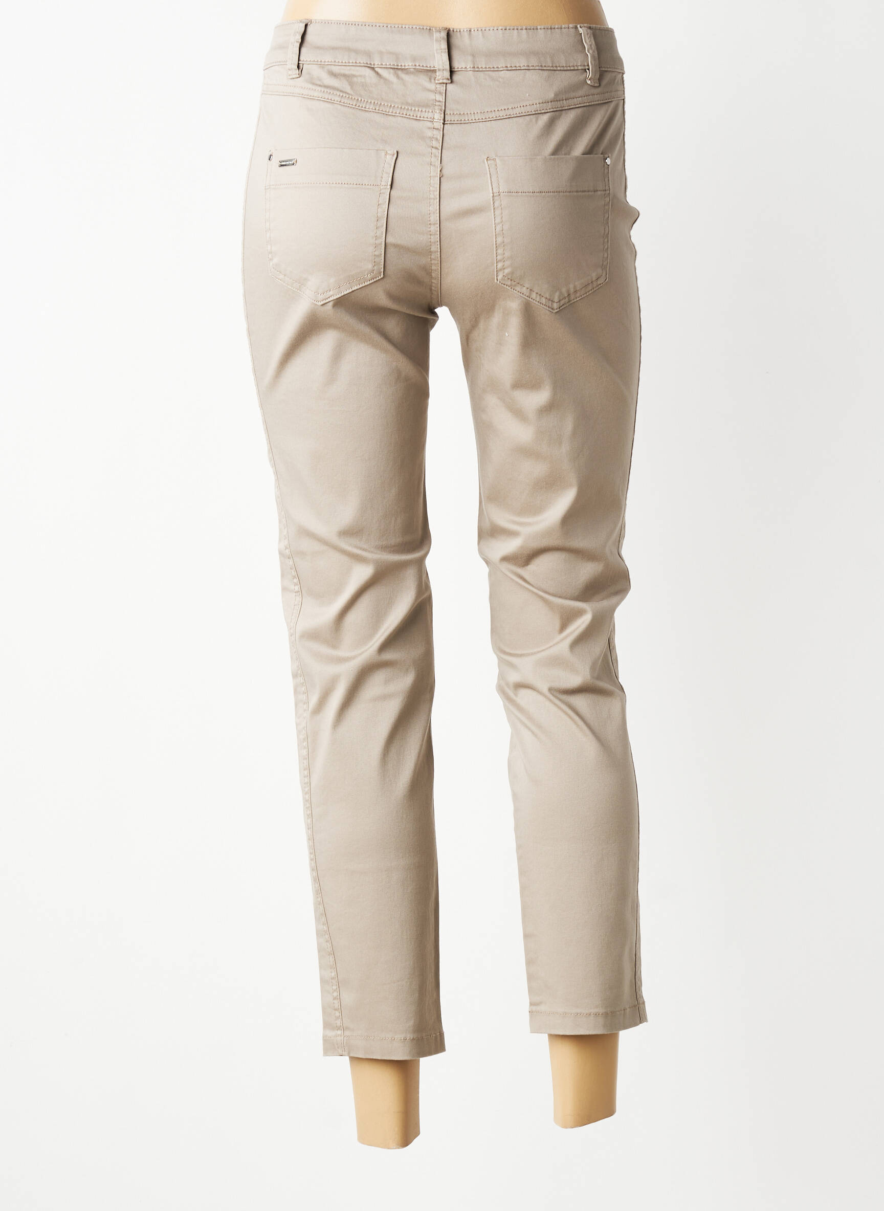 Pantalon 7/8 țesătură poplin mărime normală maro STREET ONE femeie