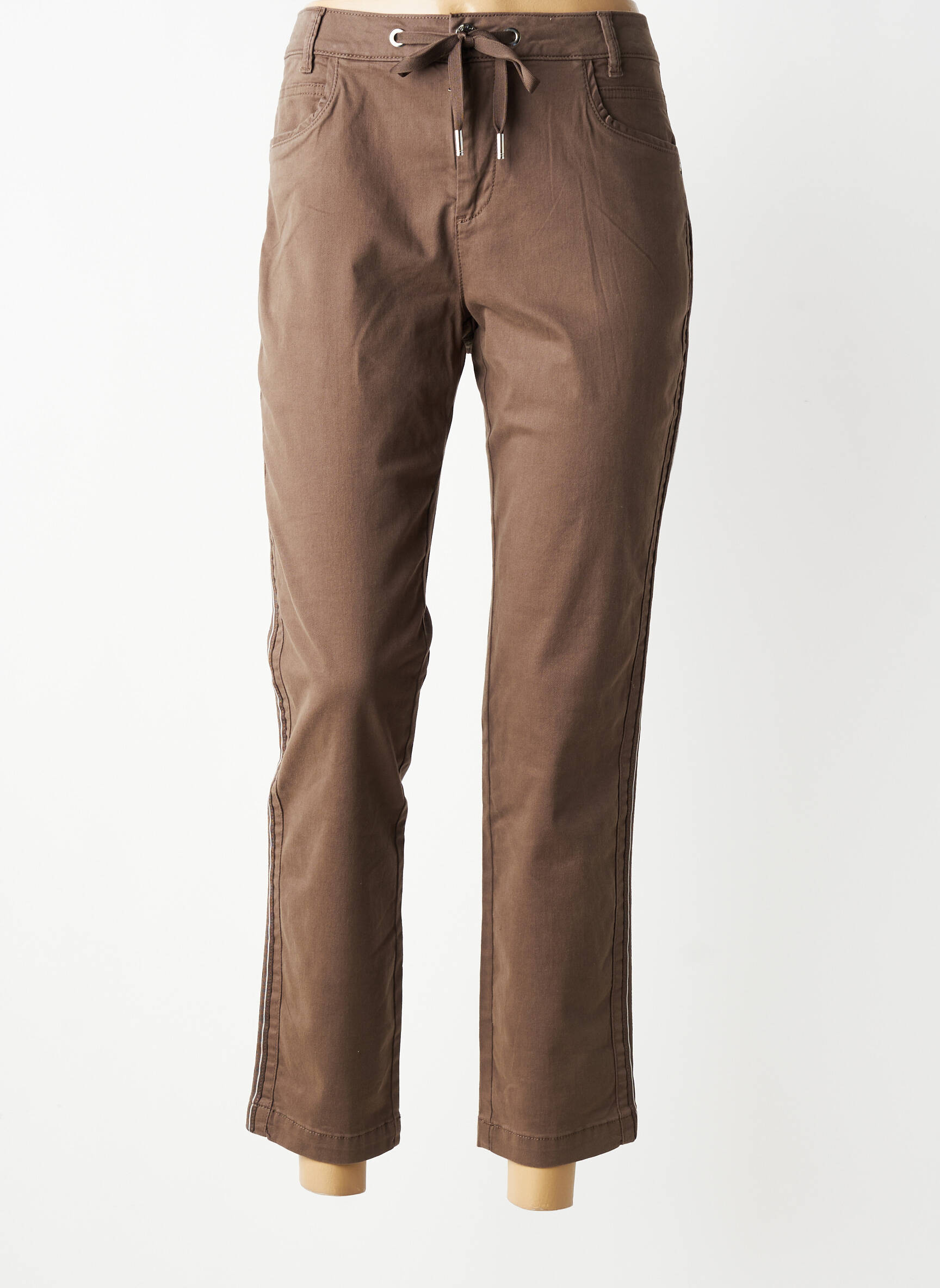 Pantalon 7/8 elasticitate maro STREET ONE femeie