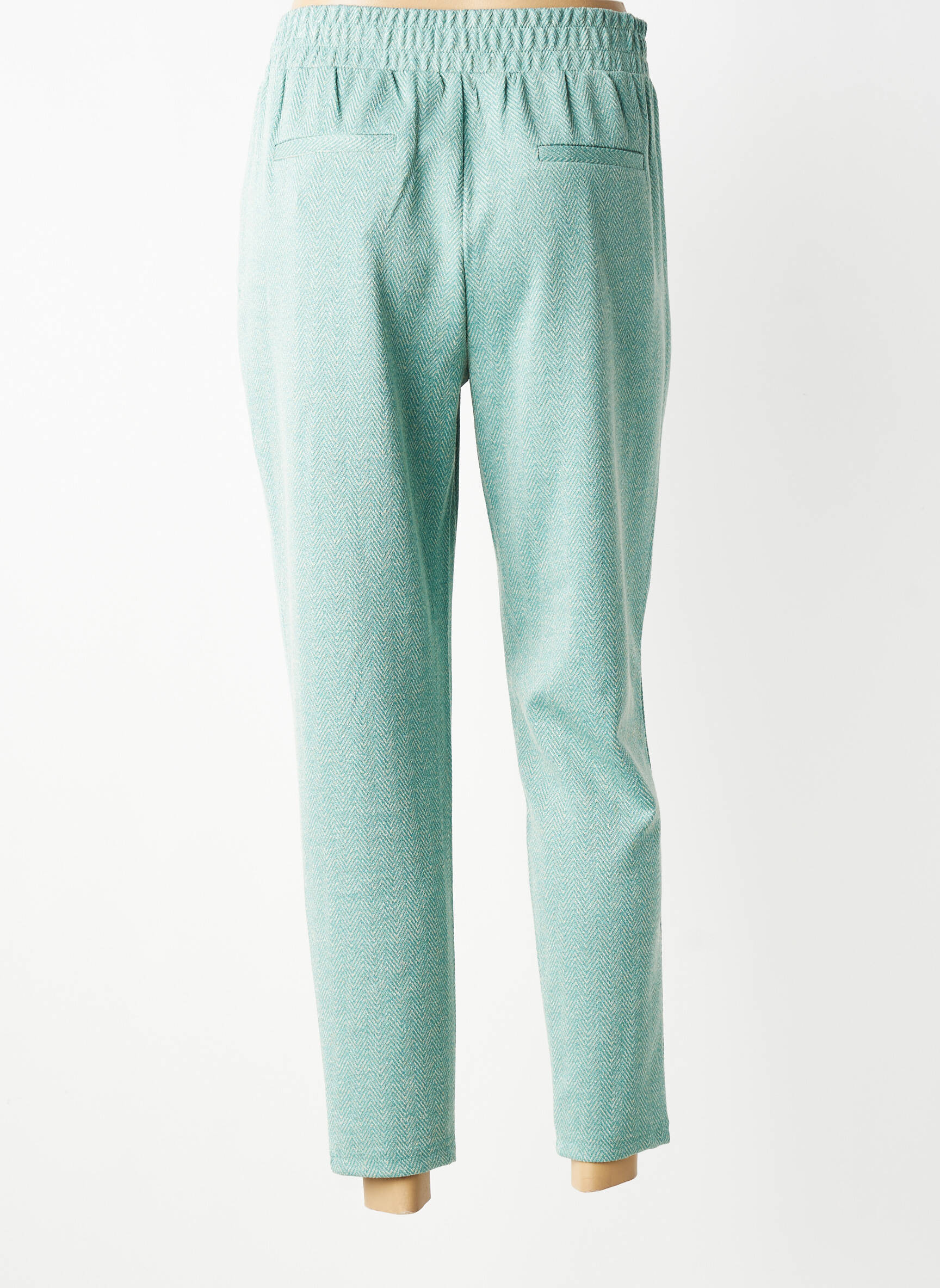 Pantalon 7/8 elasticitate mărime normală verde ICHI femeie