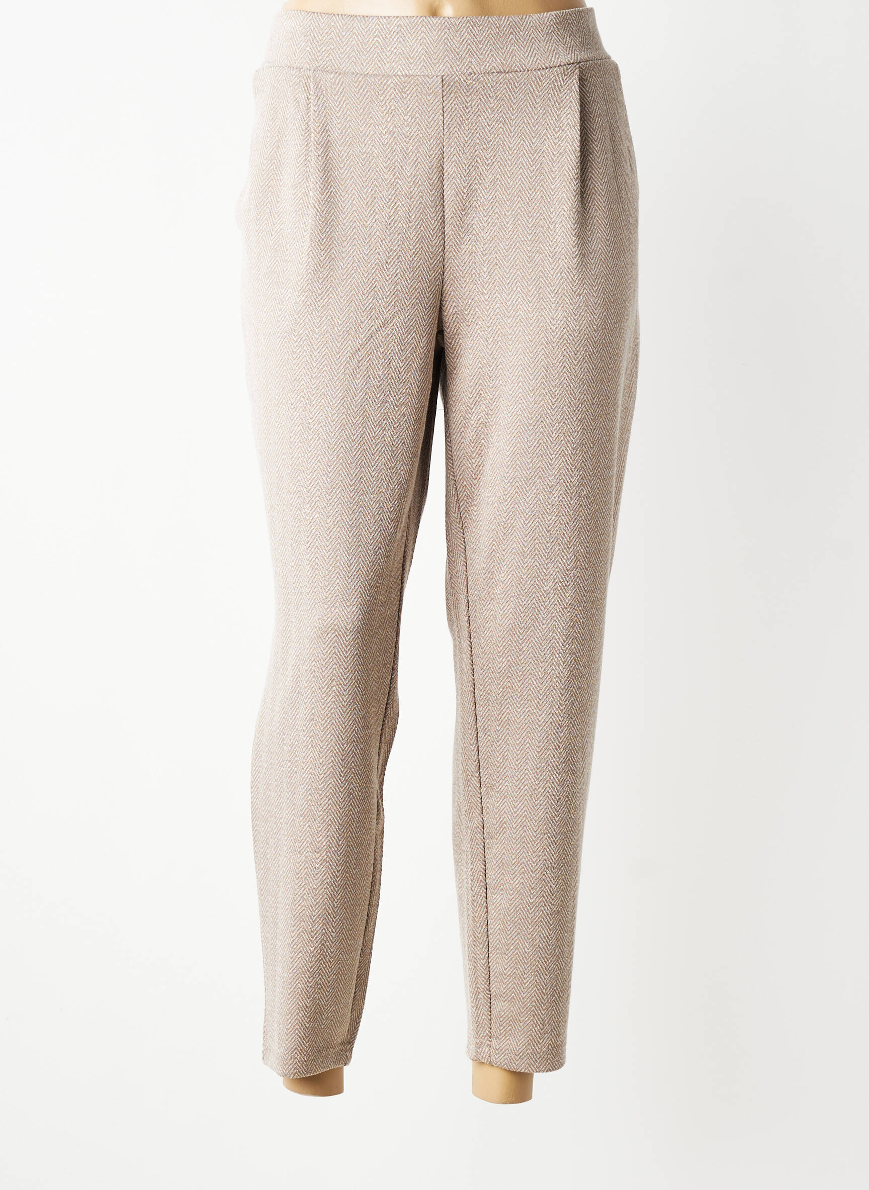 Pantalon 7/8 elasticitate mărime normală maro ICHI femeie