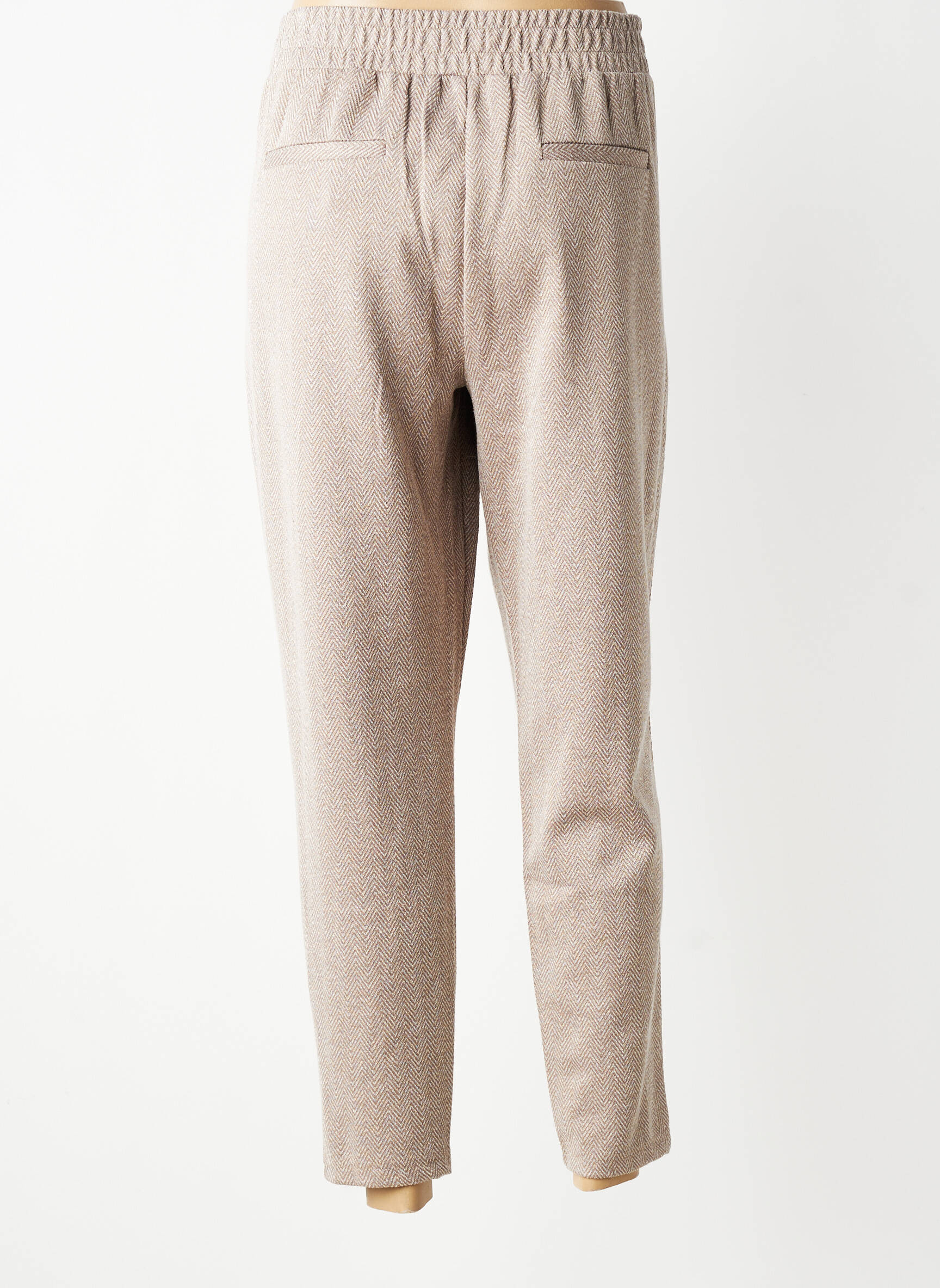 Pantalon 7/8 elasticitate mărime normală maro ICHI femeie