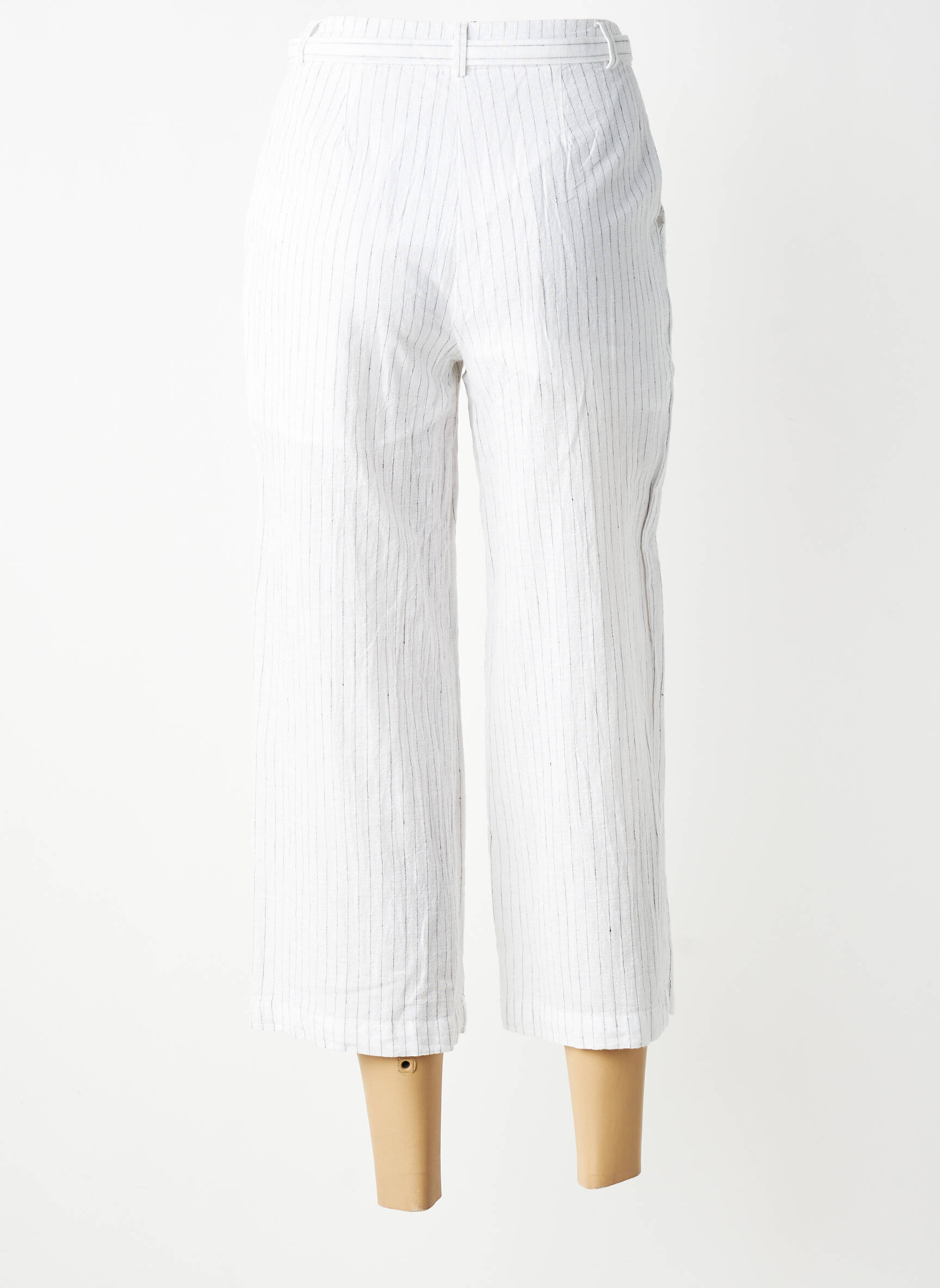 Pantalon trei sferturi talie înaltă talie înaltă alb TIFFOSI femeie