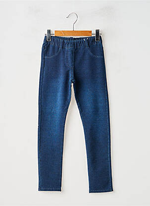 Jegging țesătură denim talie elastică albastru BOBOLI fată