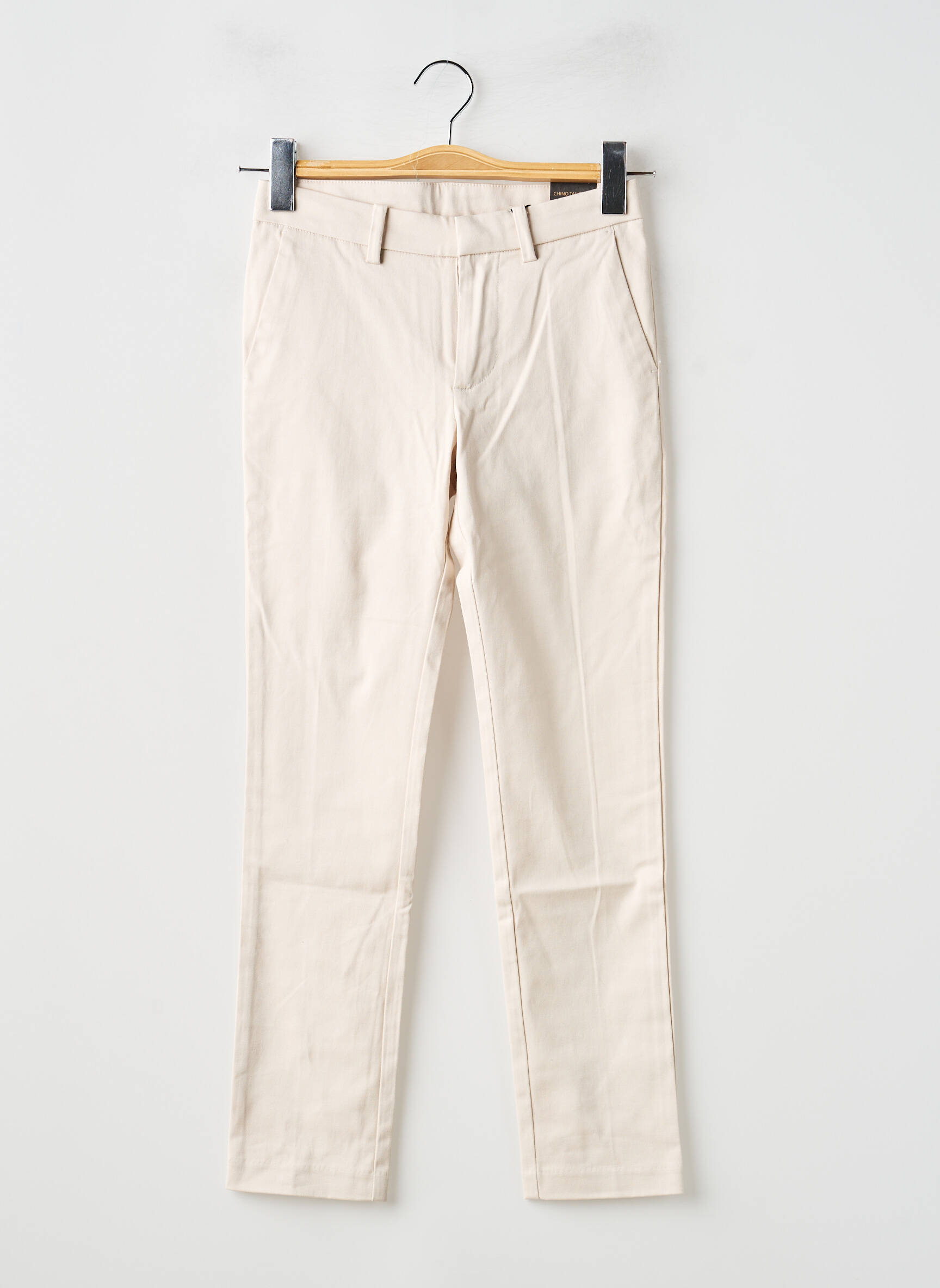 Pantalon chino țesătură poplin mărime reglabilă bej NUKUTAVAKE băiat
